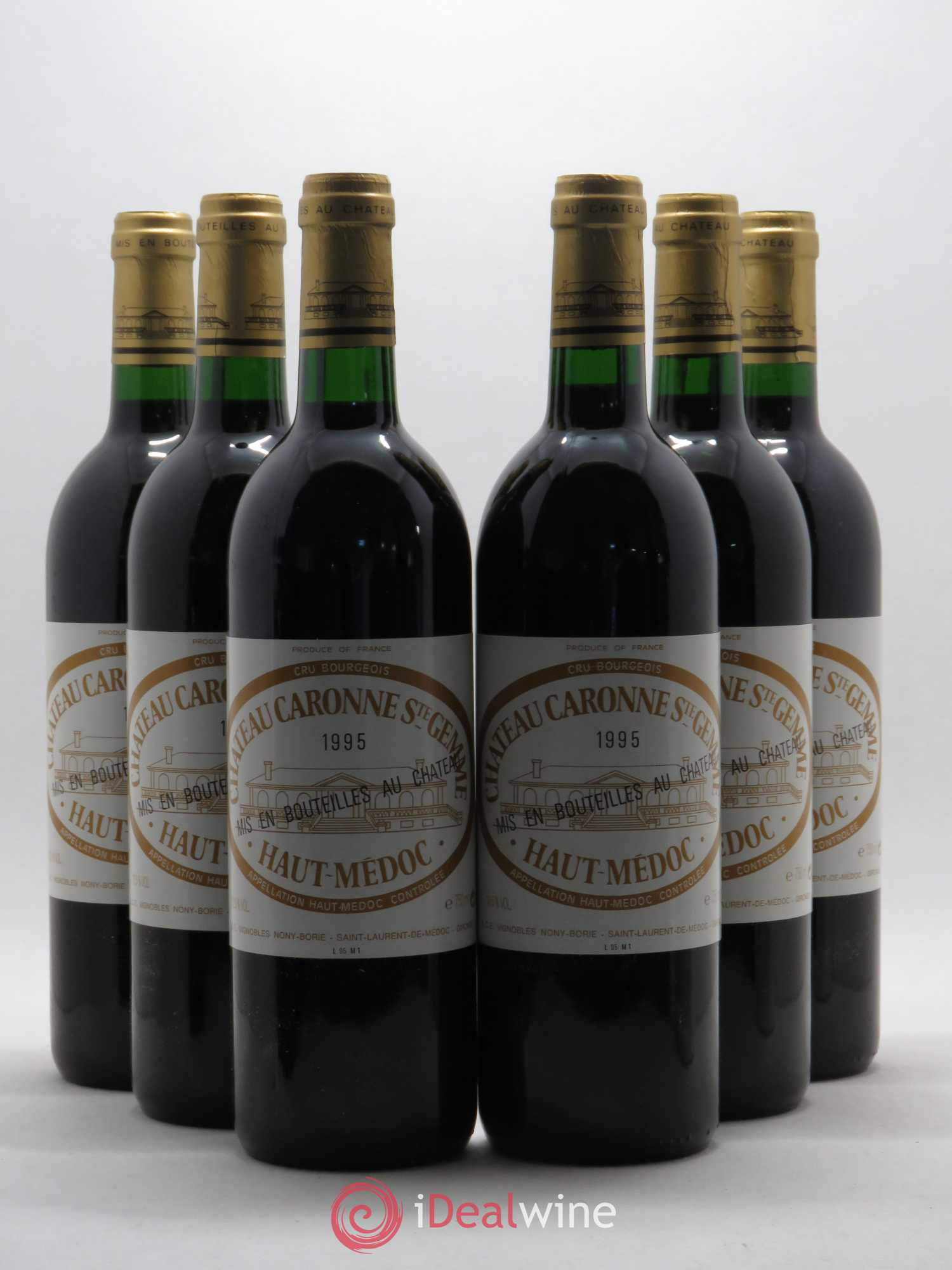 Château Caronne Sainte-Gemme Cru Bourgeois 1995 - Lot de 6 bouteilles - 0
