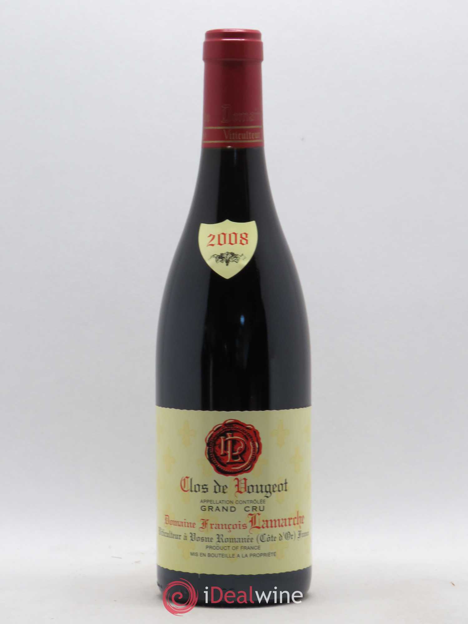 Clos de Vougeot Grand Cru Lamarche (Domaine) 2008 - Lot de 1 bouteille - 0