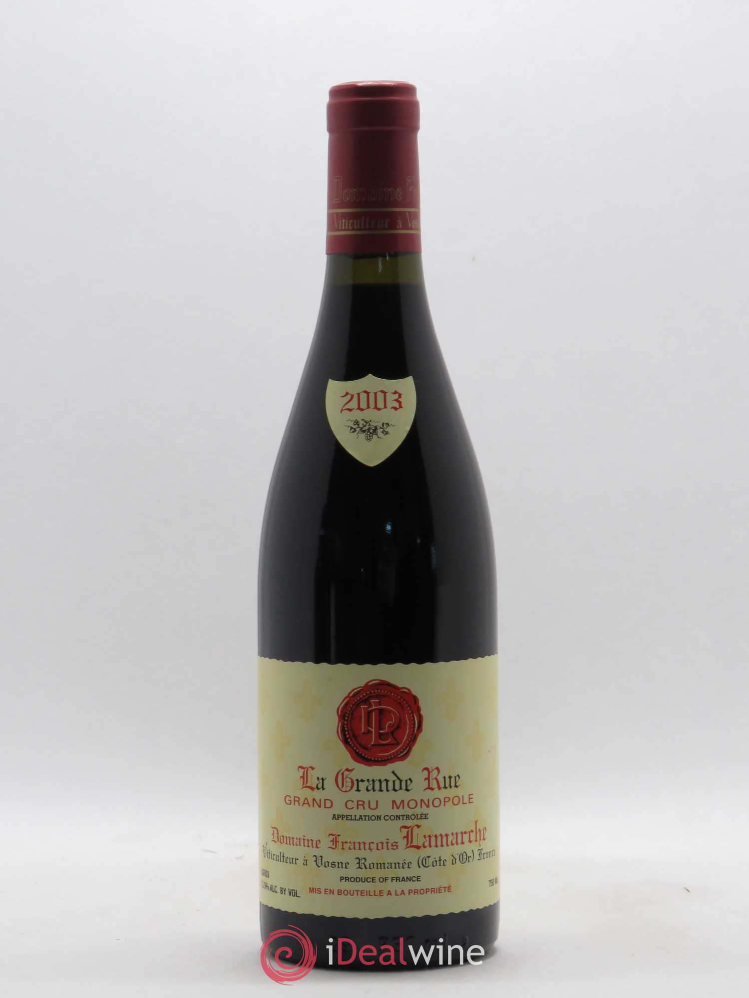 La Grande Rue Grand Cru Lamarche (Domaine) 2003 - Lot de 1 bouteille - 0