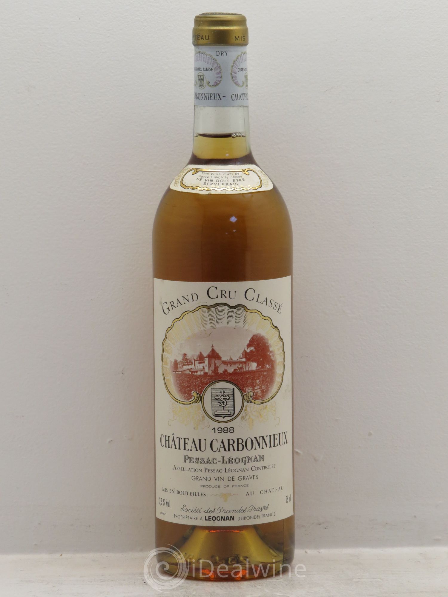 Château Carbonnieux Cru Classé de Graves 1988 - Lot de 1 bouteille - 0