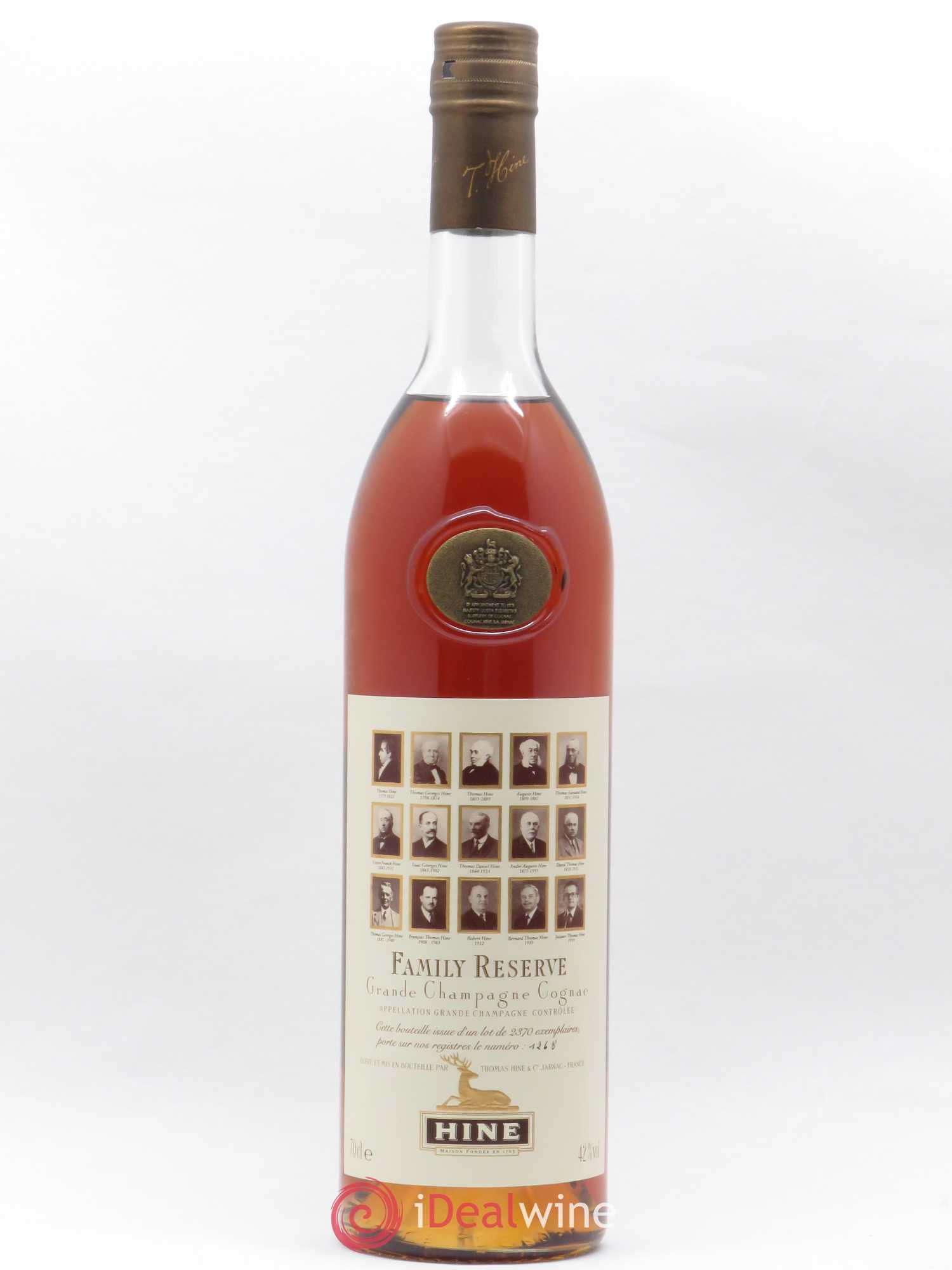 Cognac Grande Champagne Family Réserve Hine - Posten von 1 Flasche - 0