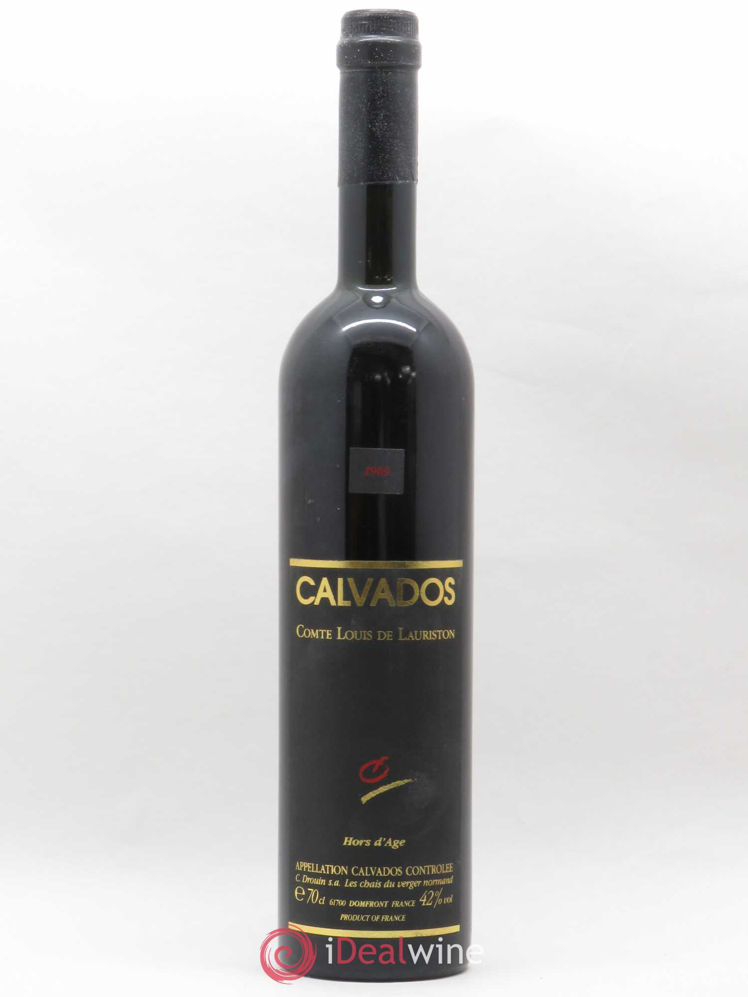 Calvados Hors d'Age Comte Louis de Lauriston (sans prix de réserve) 1969 - Posten von 1 Flasche - 0