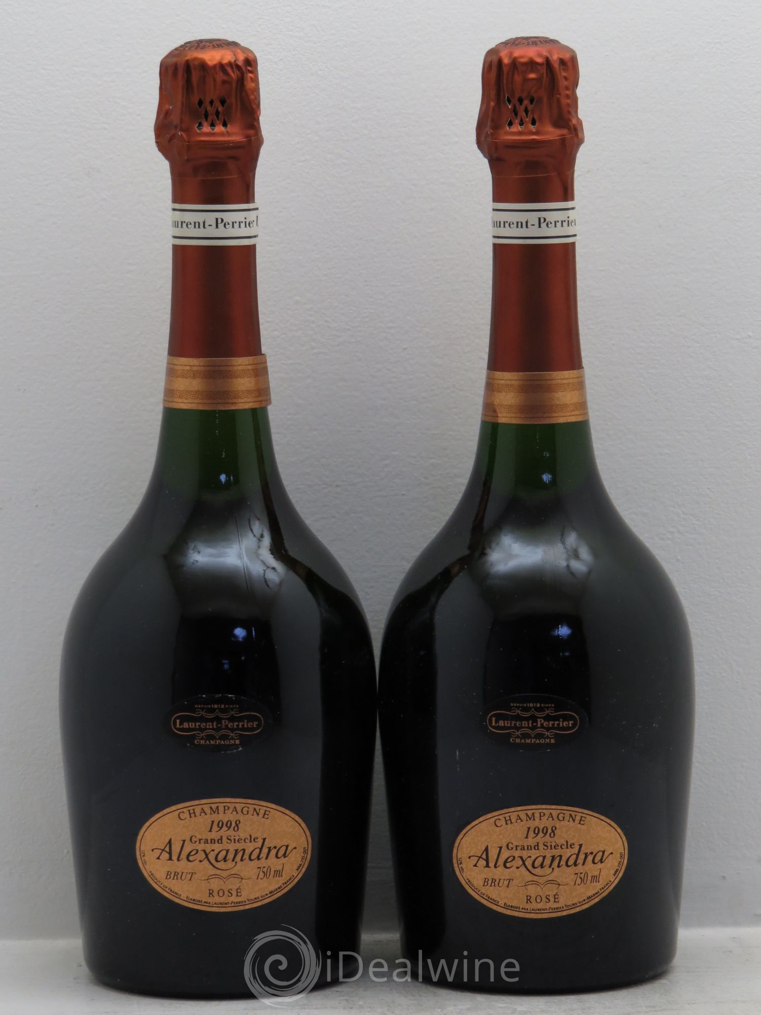 Champagne - Grand Siècle- Cuvée Alexandra- Laurent-Perrier 1998 - Posten von 2 Flaschen - 0