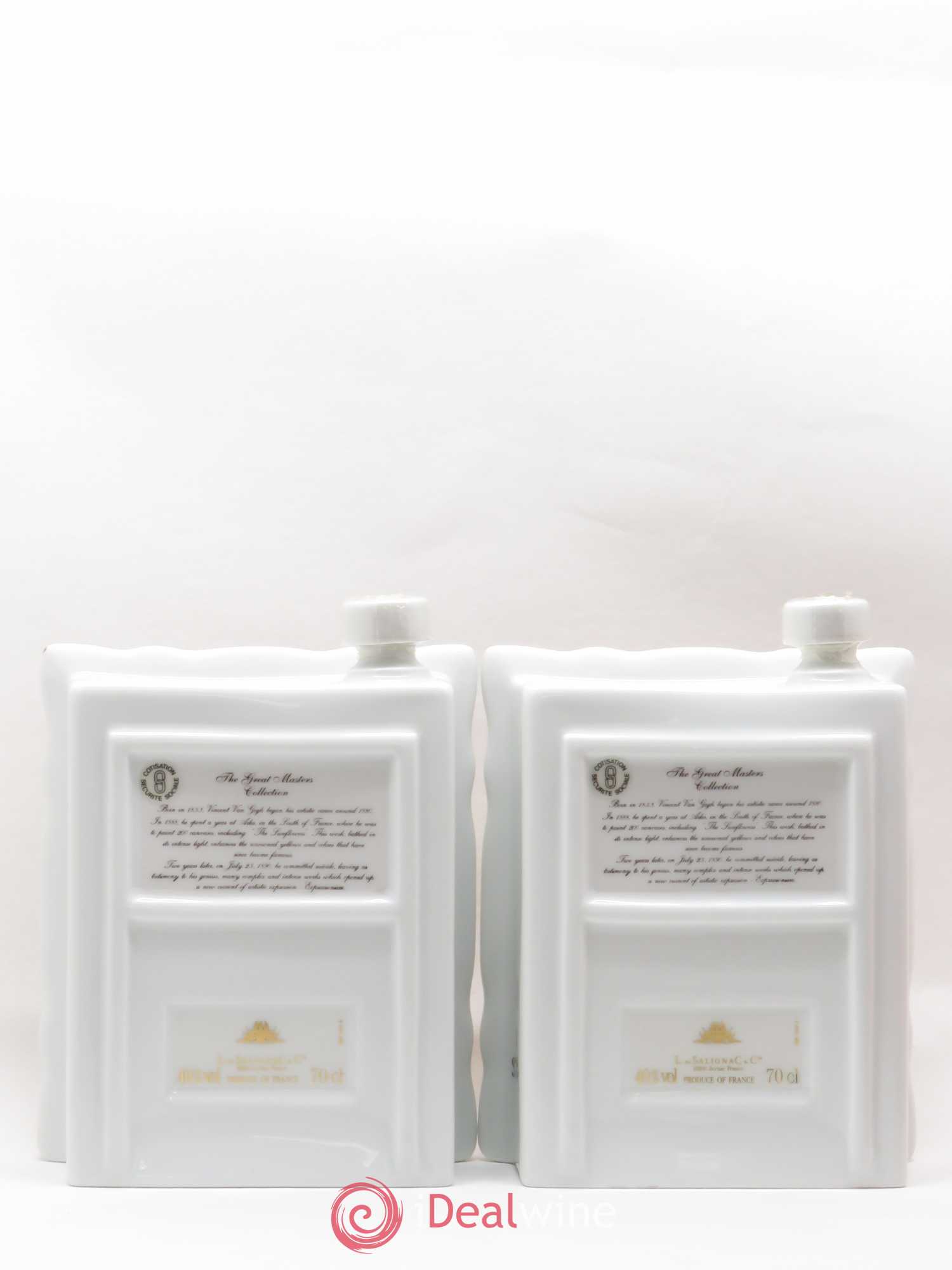 Cognac Salignac XO Vincent Van Gogh Tableau Tournesol - Lot de 2 bouteilles - 1