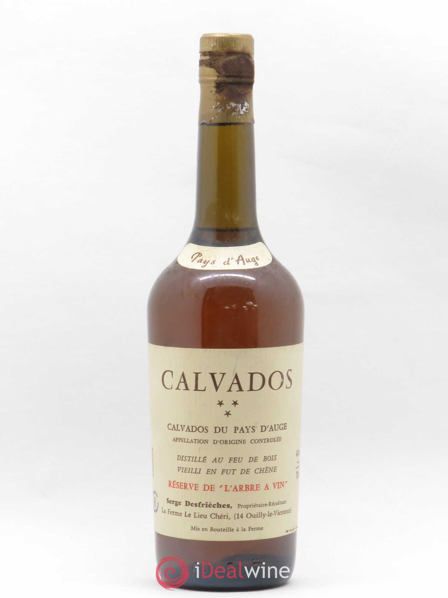 Calvados Pays d'Auge Réserve de l'Arbre à Vin Serge Desfrièches (sans prix de réserve) - Posten von 1 Flasche - 0