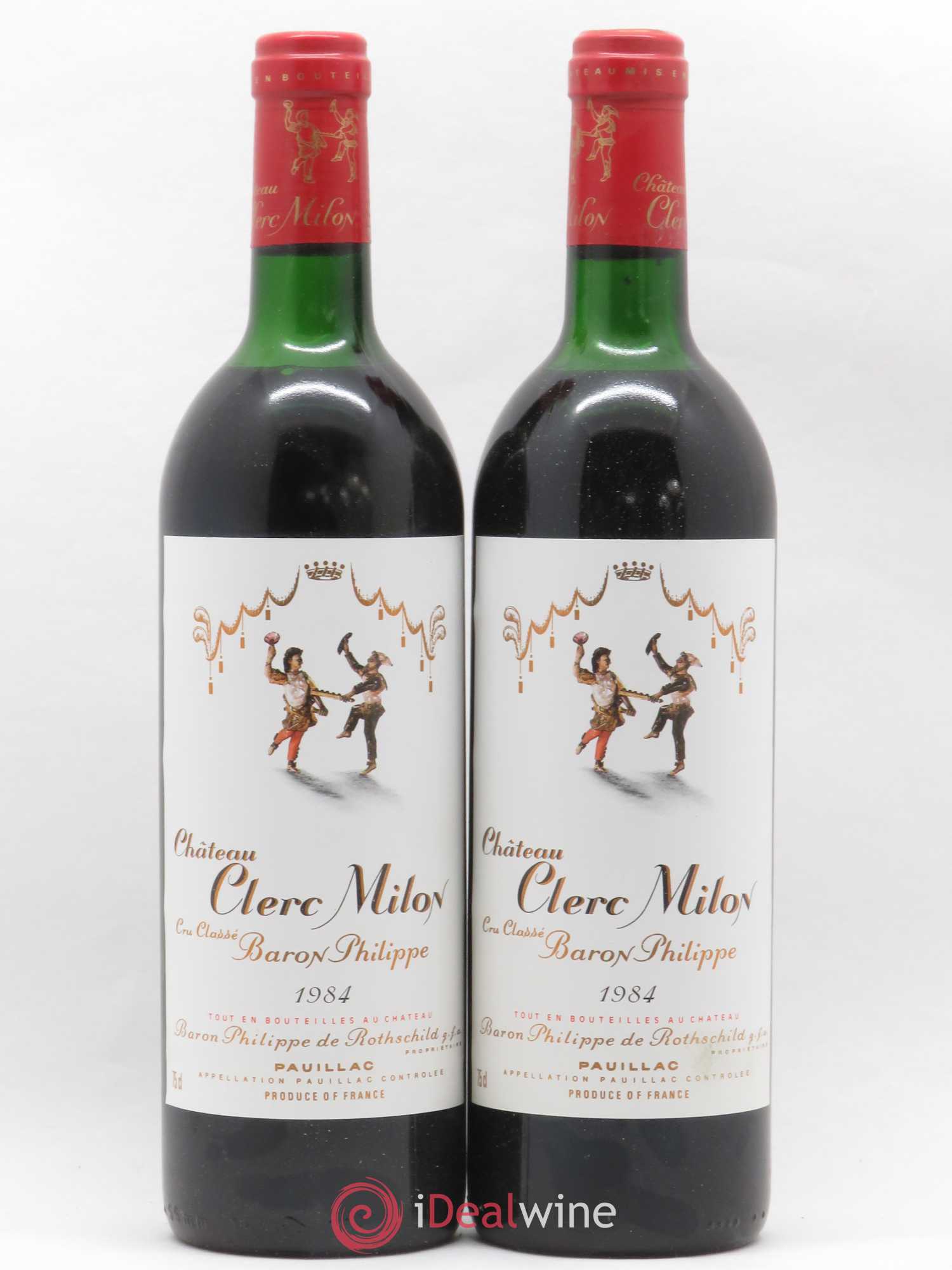 Château Clerc Milon 5ème Grand Cru Classé 1984 - Lot de 5 bouteilles - 2