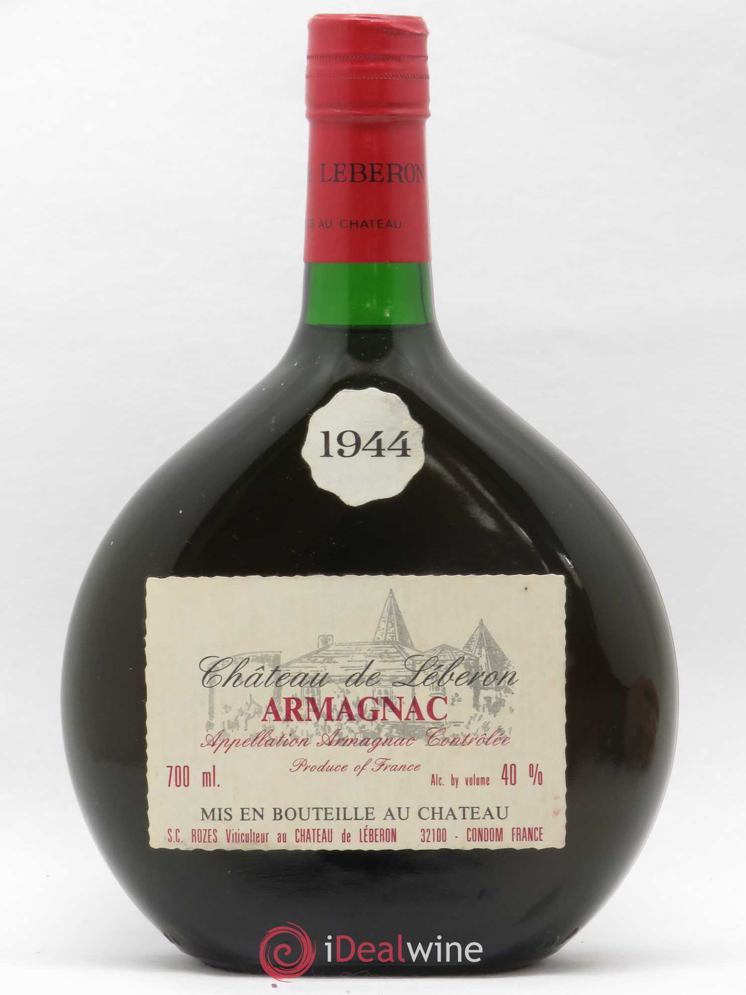 Armagnac Château de Léberon 1944 - Posten von 1 Flasche - 0