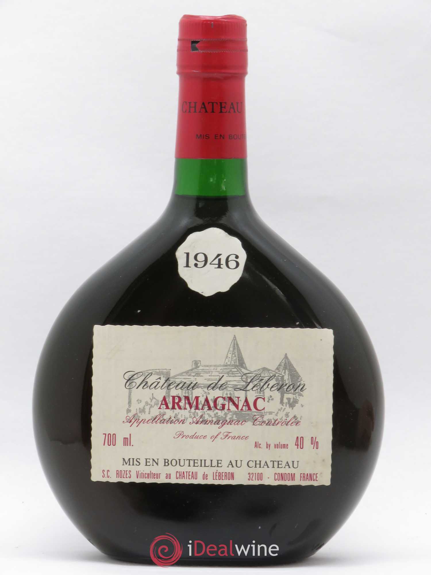 Armagnac Château de Léberon 1946 - Posten von 1 Flasche - 0