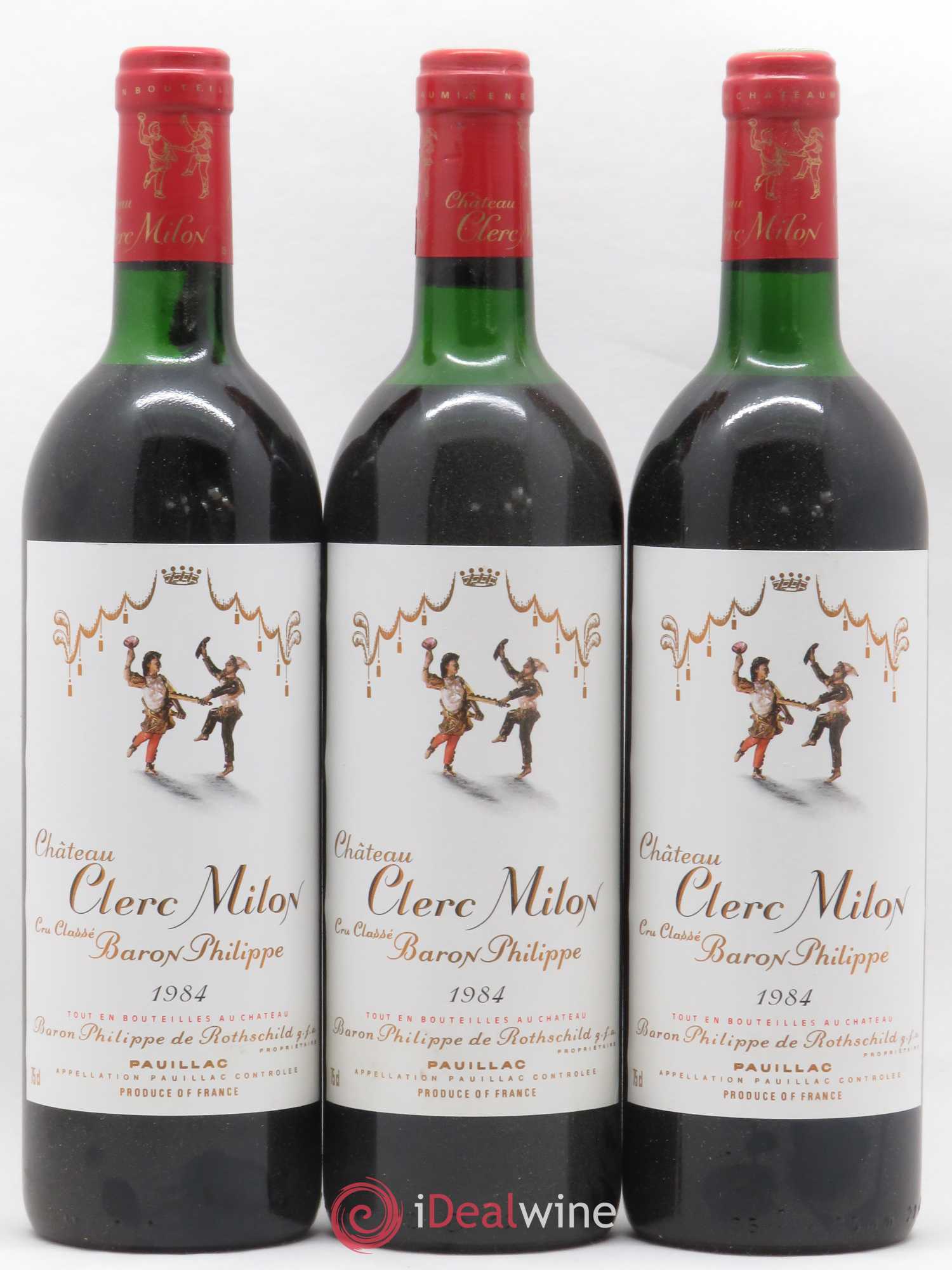 Château Clerc Milon 5ème Grand Cru Classé 1984 - Lot de 6 bouteilles - 1
