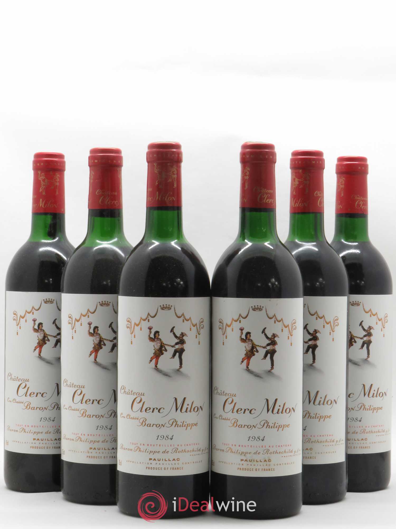 Château Clerc Milon 5ème Grand Cru Classé 1984 - Lot de 6 bouteilles - 0