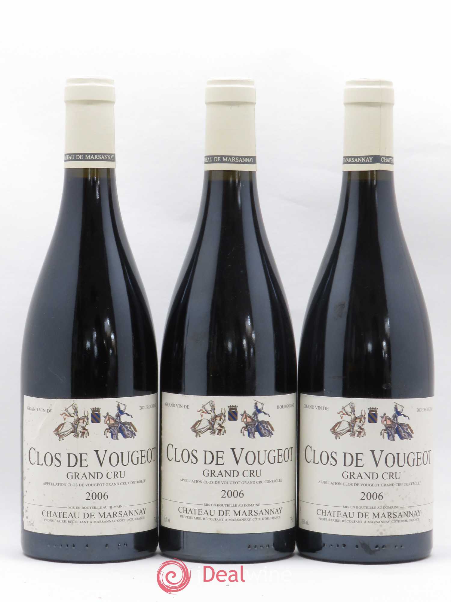 Clos de Vougeot Grand Cru Château de Marsannay 2006 - Lot de 3 bouteilles - 0
