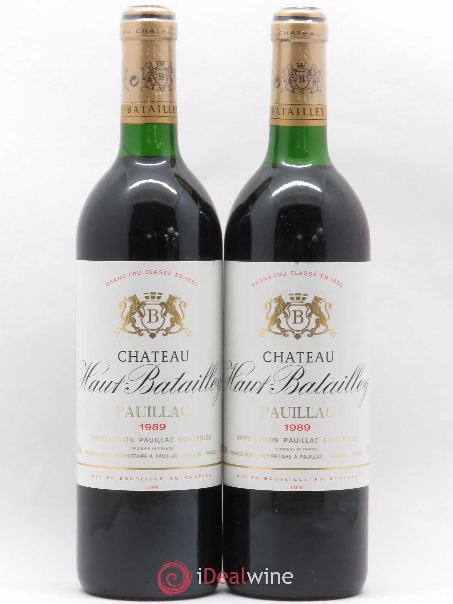 Château Haut Batailley 5ème Grand Cru Classé 1989 - Lot de 2 bouteilles - 0