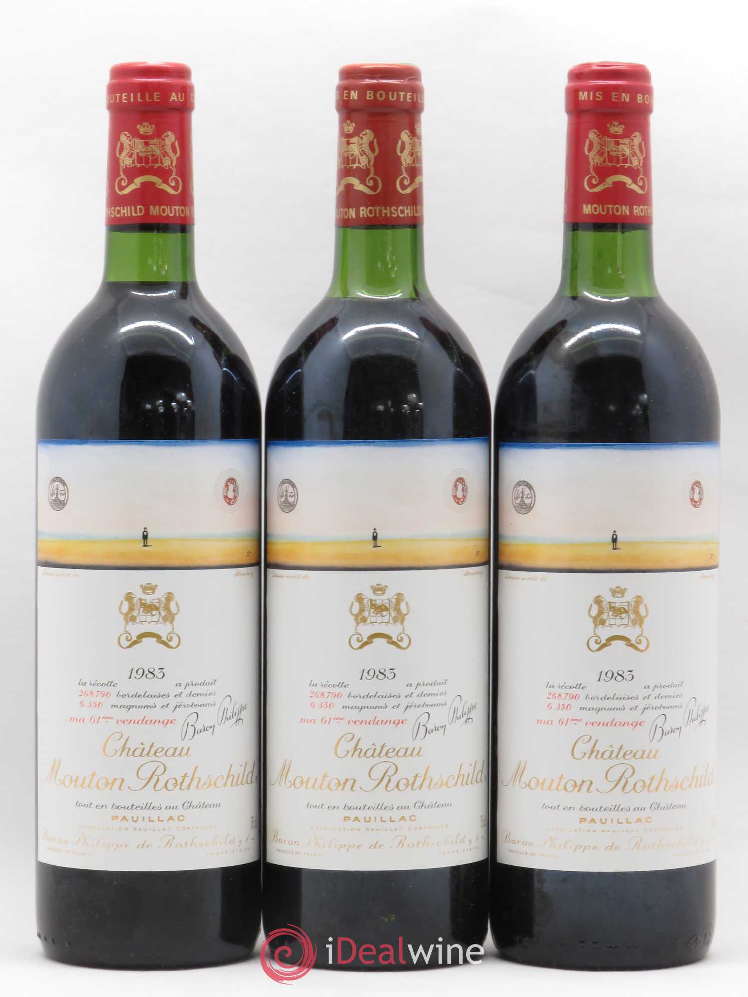 Château Mouton Rothschild 1er Grand Cru Classé 1983 - Lot de 6 bouteilles - 2