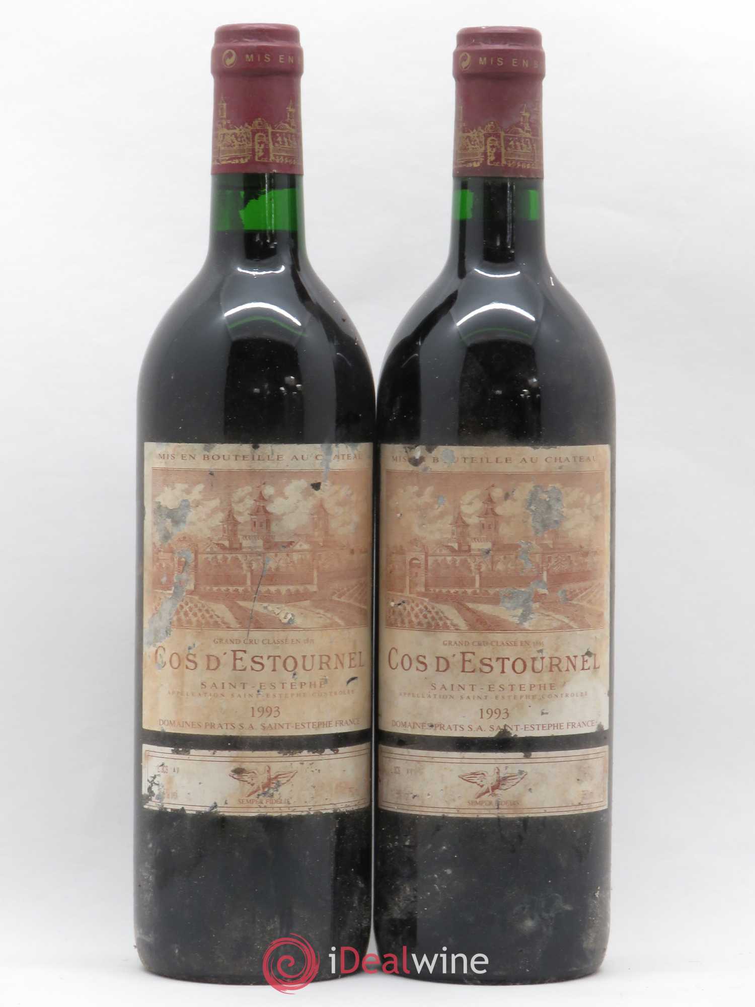 Cos d'Estournel 2ème Grand Cru Classé (sans prix de réserve) 1993 - Lot de 2 bouteilles - 0