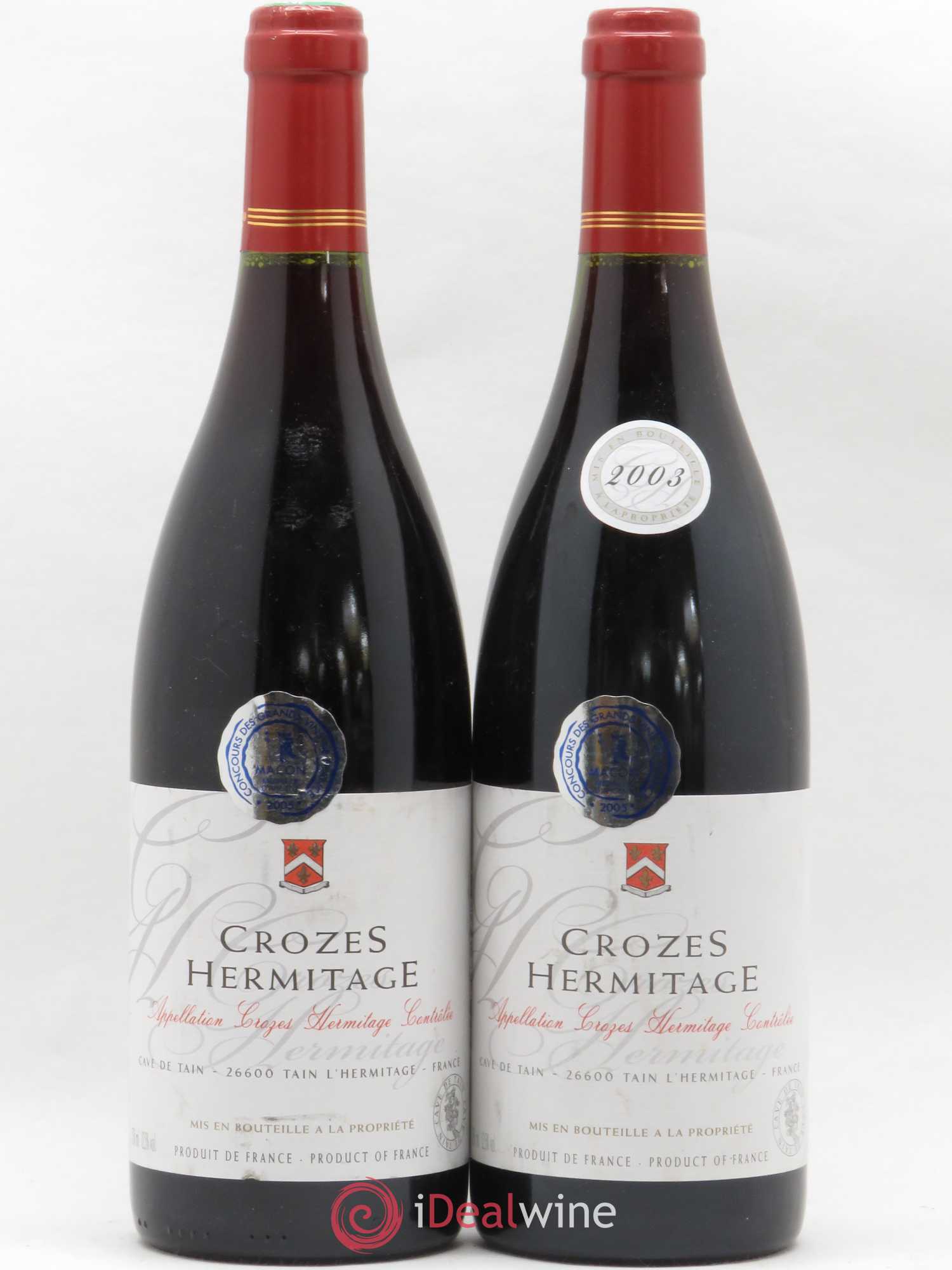 Crozes-Hermitage Caves de Tain 2003 - Lot de 2 bouteilles - 0