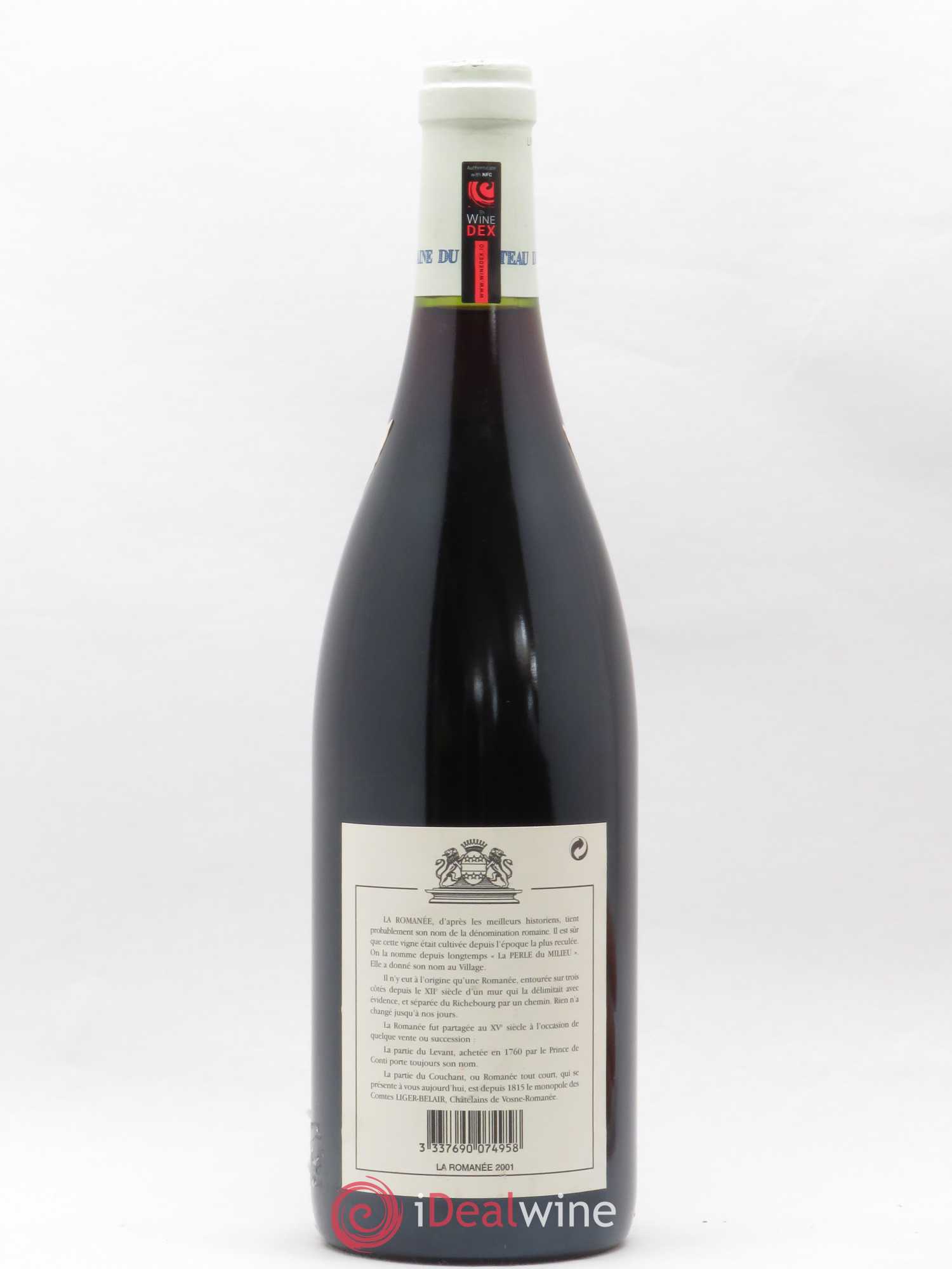 La Romanée Grand Cru Comte Liger-Belair (Domaine du) Bouchard 2001 - Lot de 1 bouteille - 1