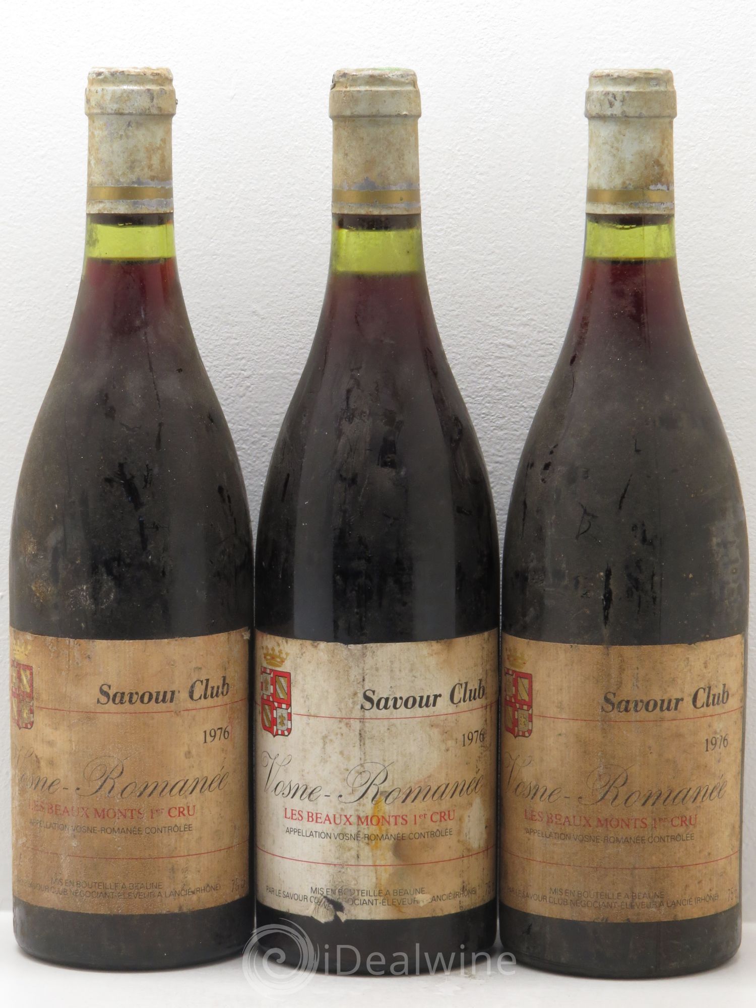 Vosne-Romanée 1er Cru Savour Club 1976 - Lot de 3 bouteilles - 0