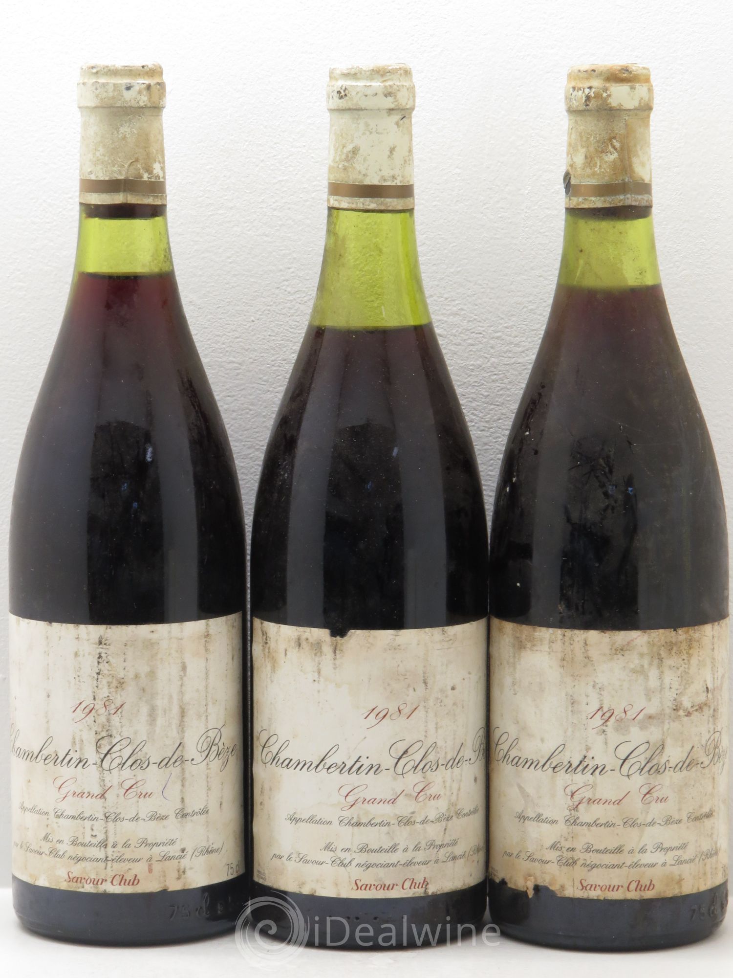 Chambertin Clos de Bèze Grand Cru Savour Club 1981 - Lot de 3 bouteilles - 0
