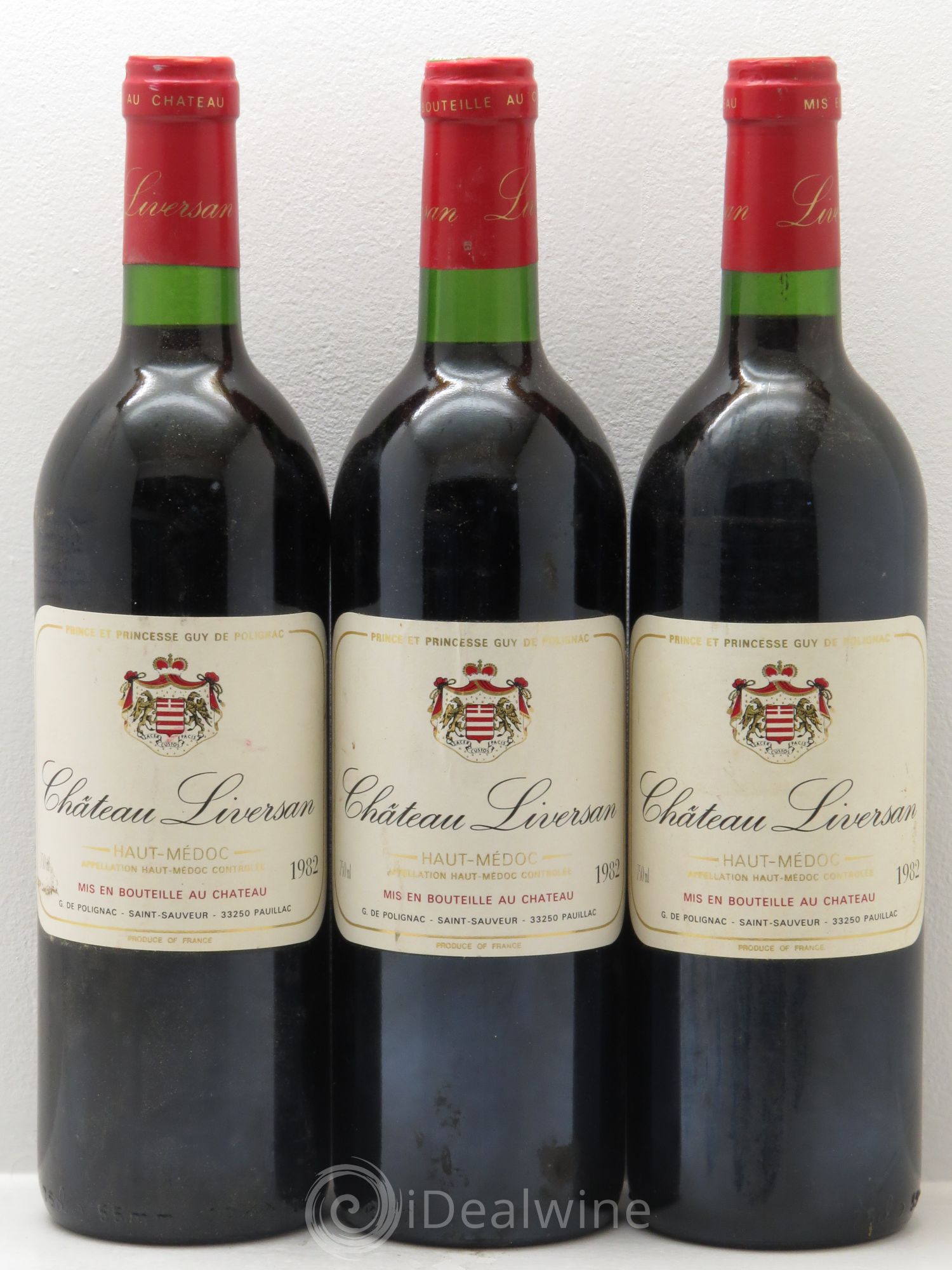 Château Liversan Cru Bourgeois 1982 - Lot de 3 bouteilles - 0