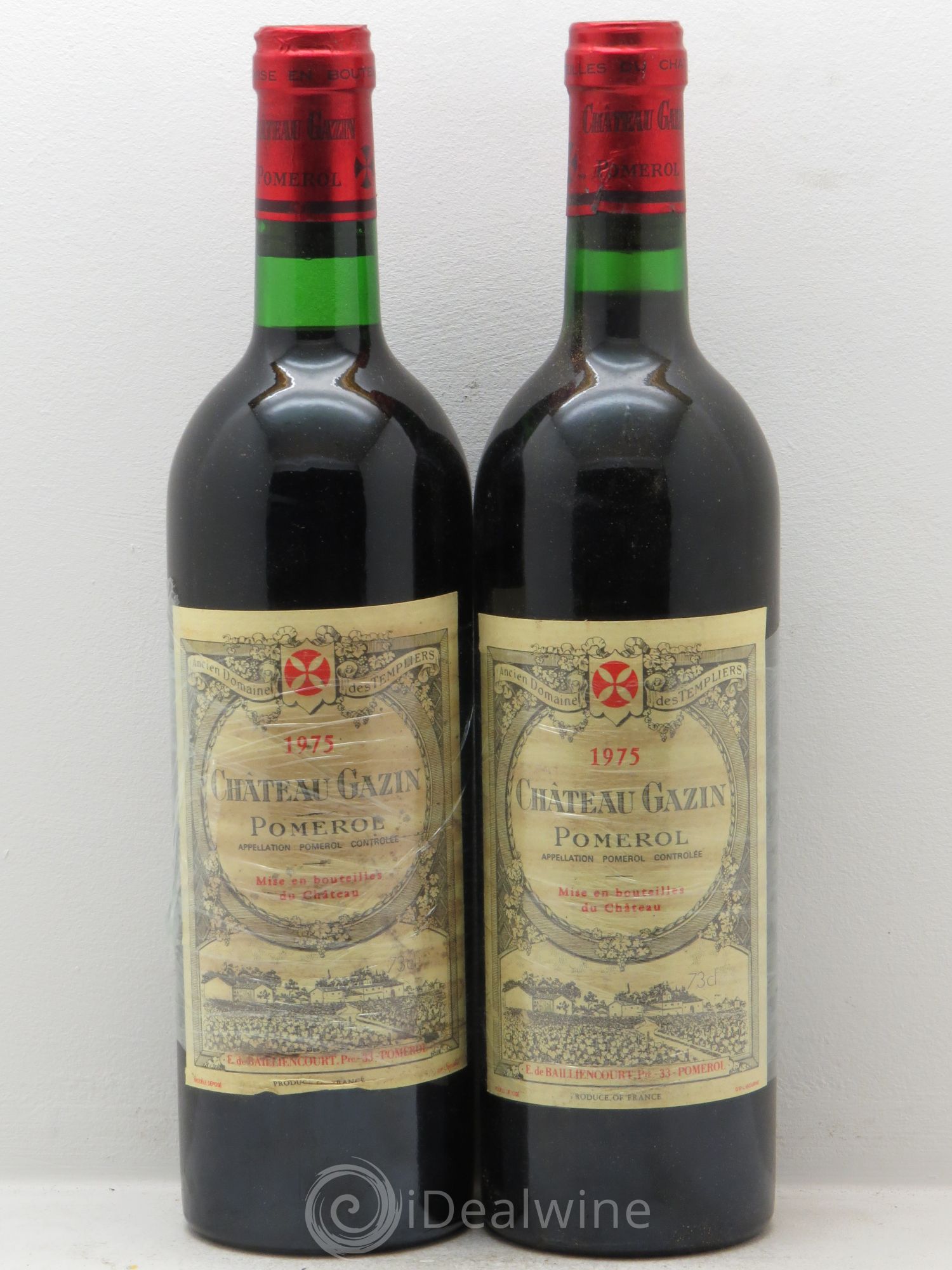 Château Gazin 1975 - Lot de 2 bouteilles - 0