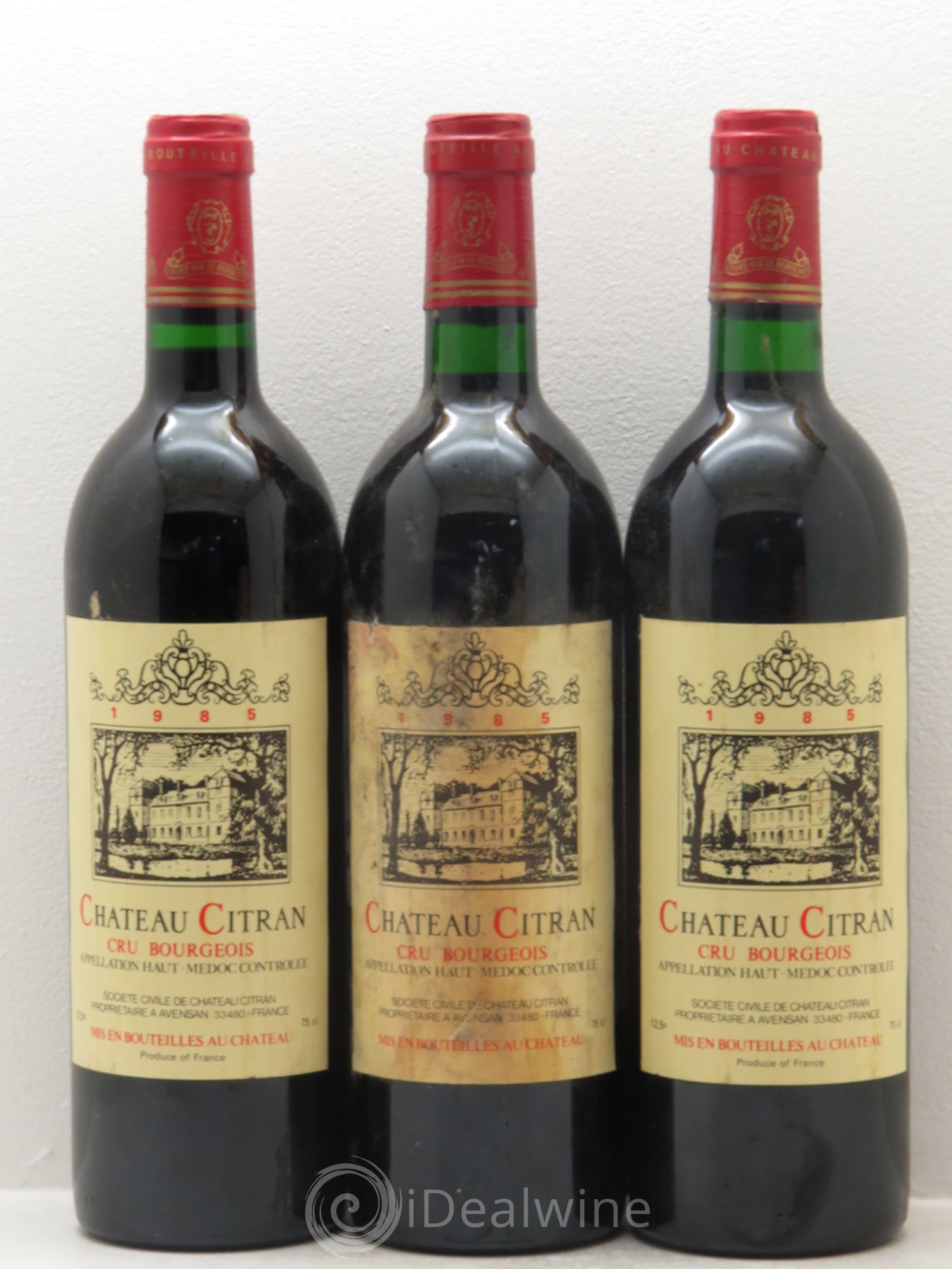 Château Citran Cru Bourgeois 1985 - Lot de 3 bouteilles - 0