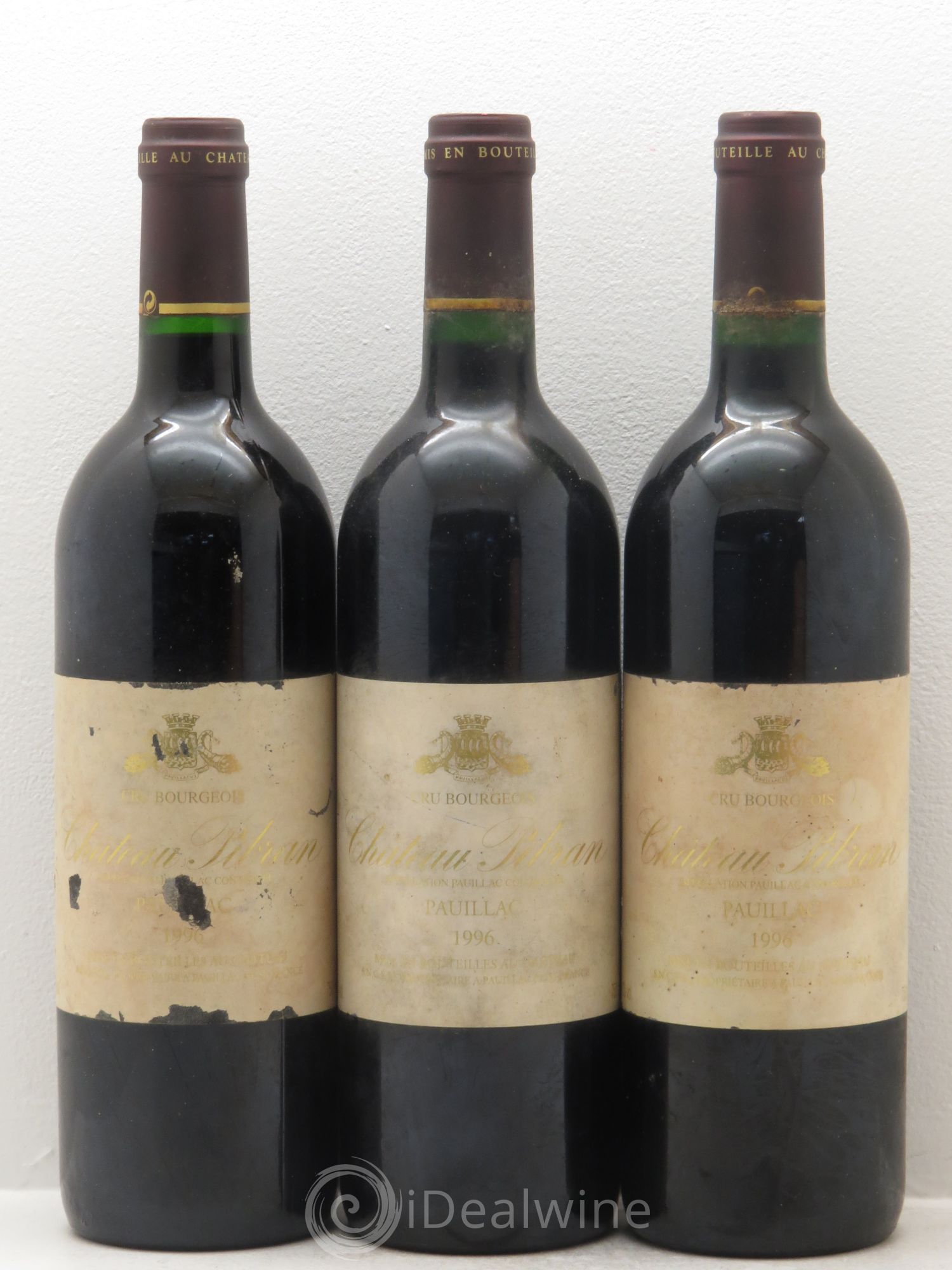 Château Pibran 1996 - Lot de 3 bouteilles - 0