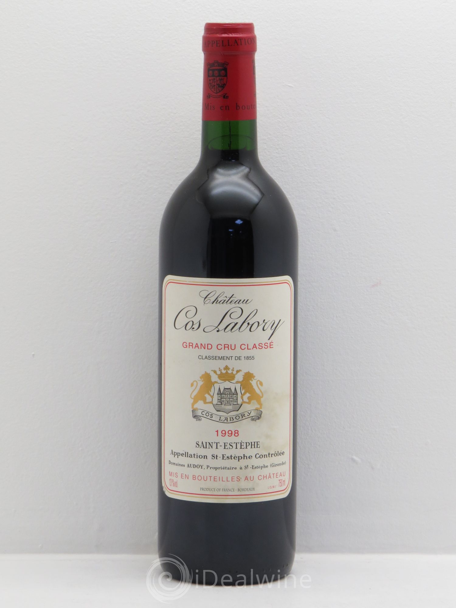 Château Cos Labory 5ème Grand Cru Classé 1998 - Lot de 1 bouteille - 0