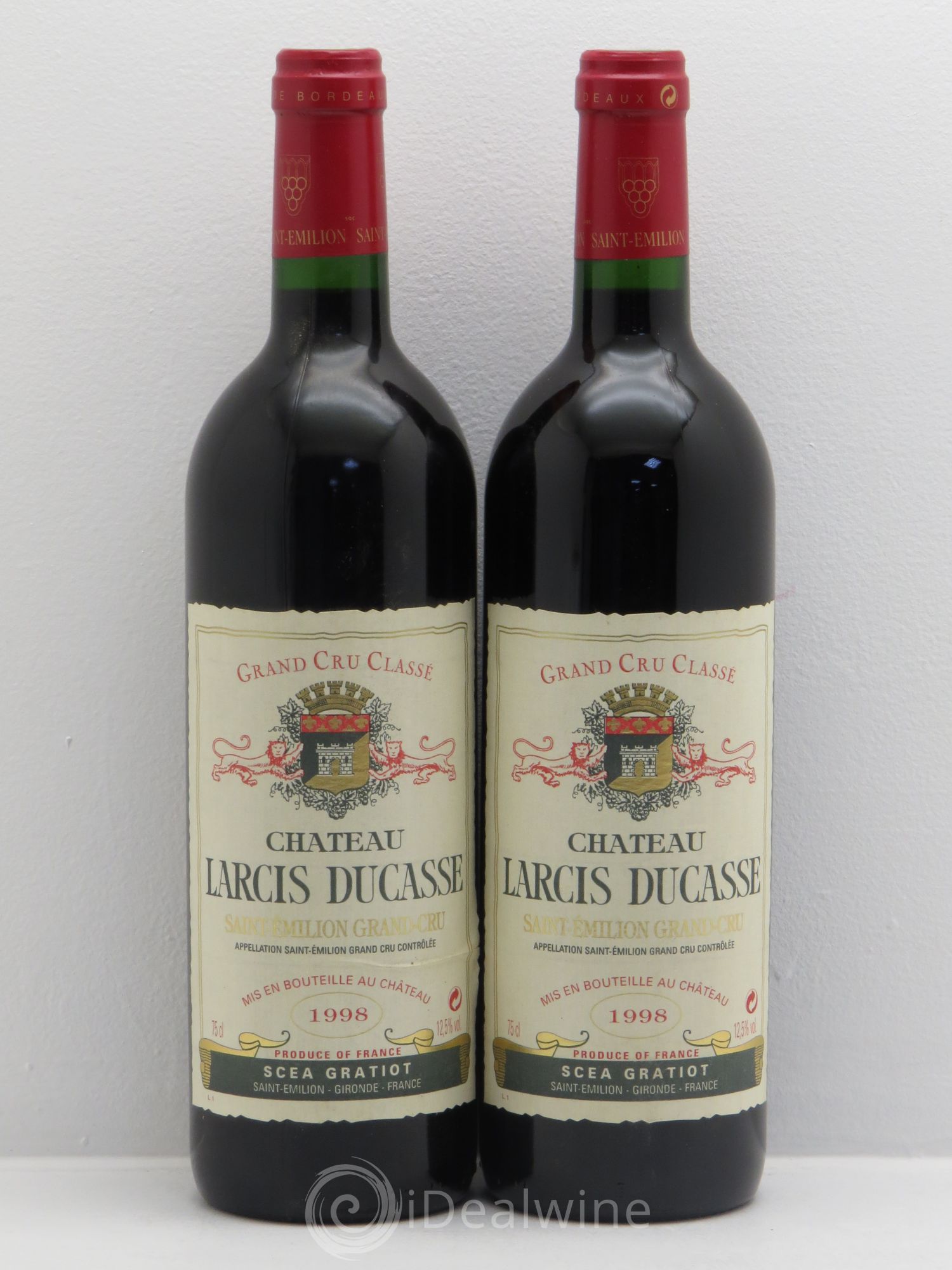 Château Larcis Ducasse 1er Grand Cru Classé B 1998 - Lot de 2 bouteilles - 0