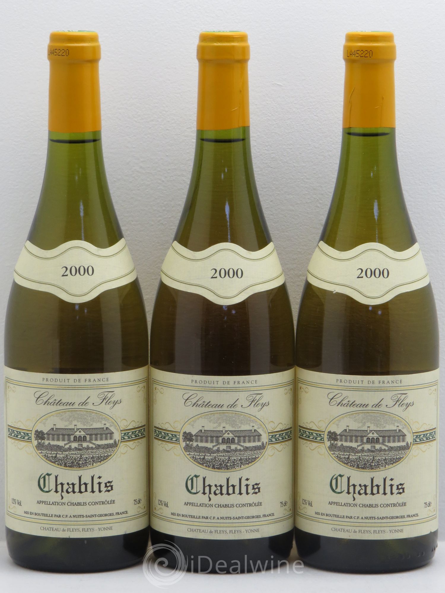 Chablis Chateau de fleys 2000 - Posten von 3 Flaschen - 0
