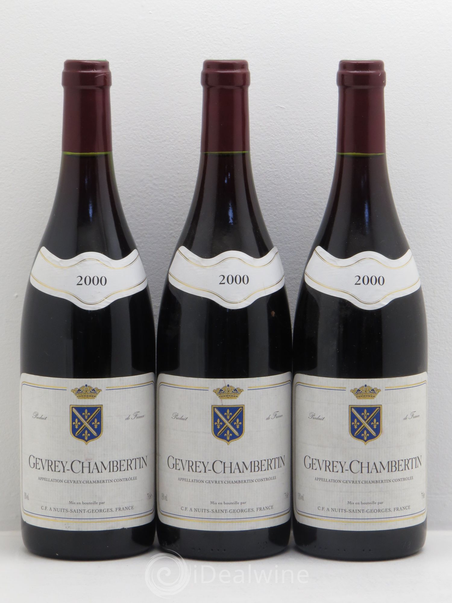 Gevrey-Chambertin mis en bouteille par CF à nuits saint georges 2000 - Posten von 3 Flaschen - 0