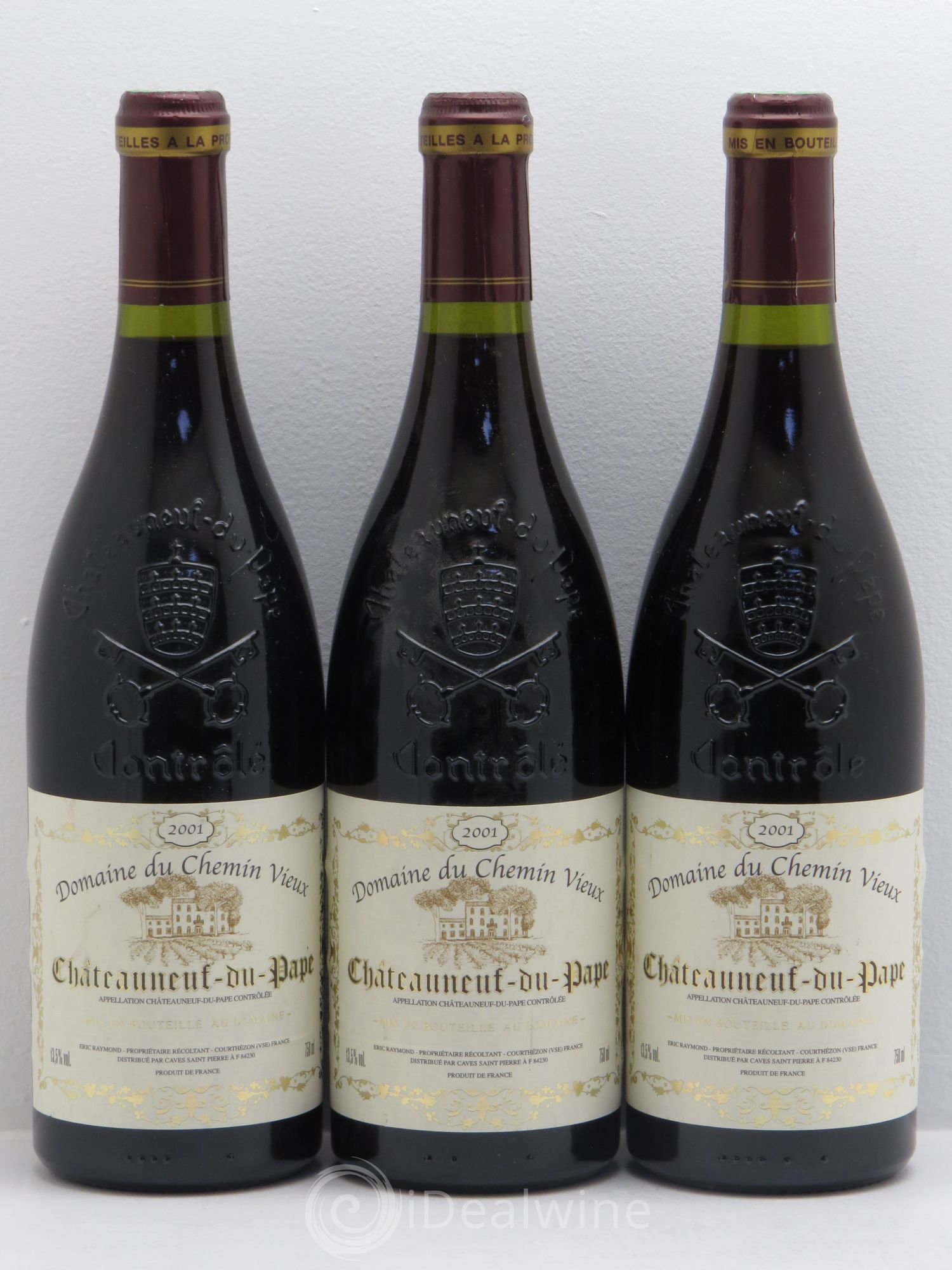 Châteauneuf-du-Pape domaine du chemin vieux 2001 - Posten von 3 Flaschen - 0