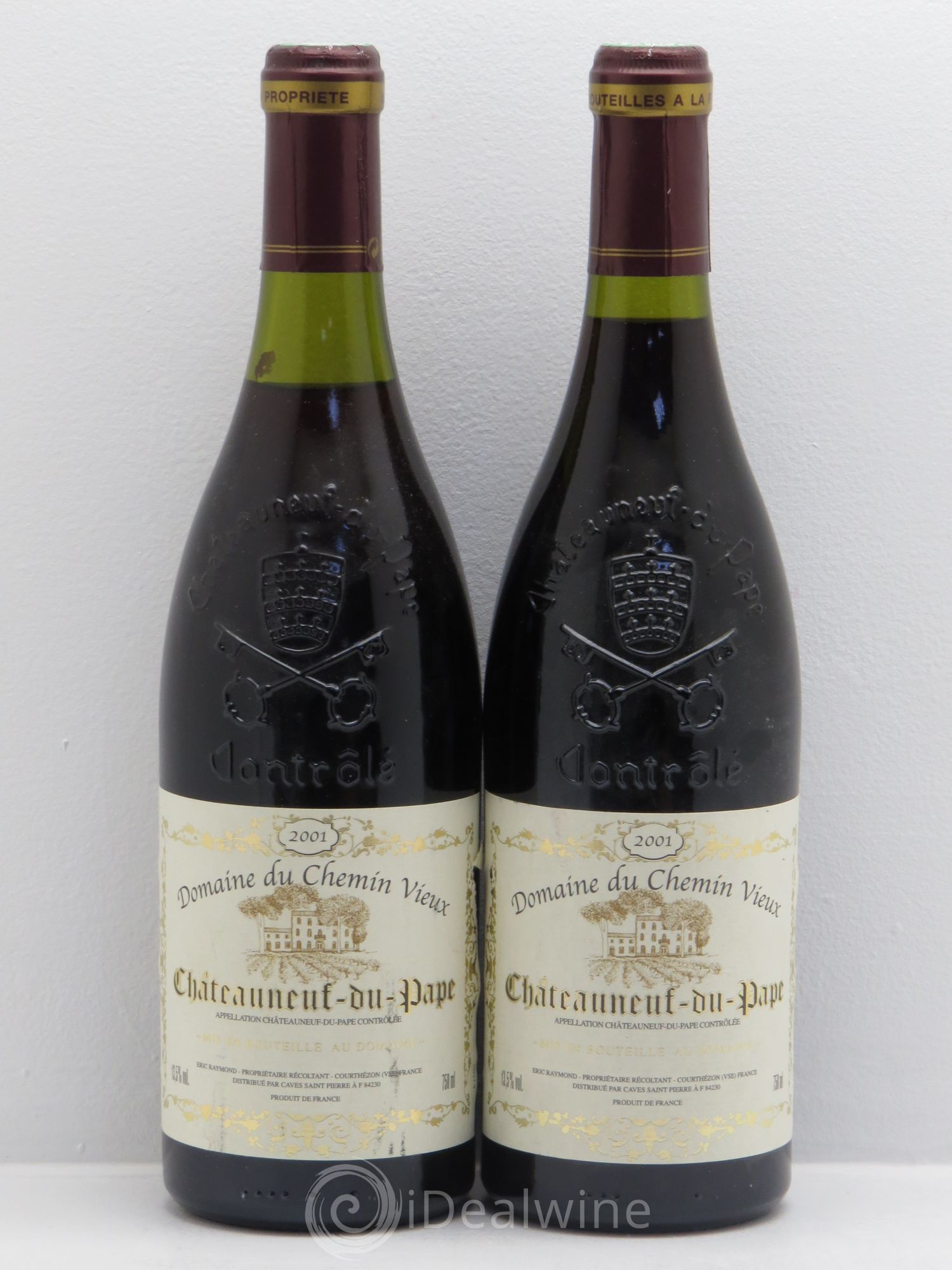 Châteauneuf-du-Pape Domaine du Chemin Vieux 2001 - Posten von 2 Flaschen - 0