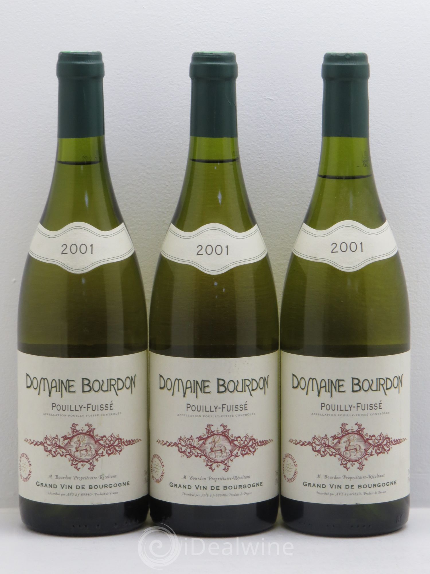 Pouilly-Fuissé Domaine Bourdon (sans prix de réserve) 2001 - Posten von 3 Flaschen - 0