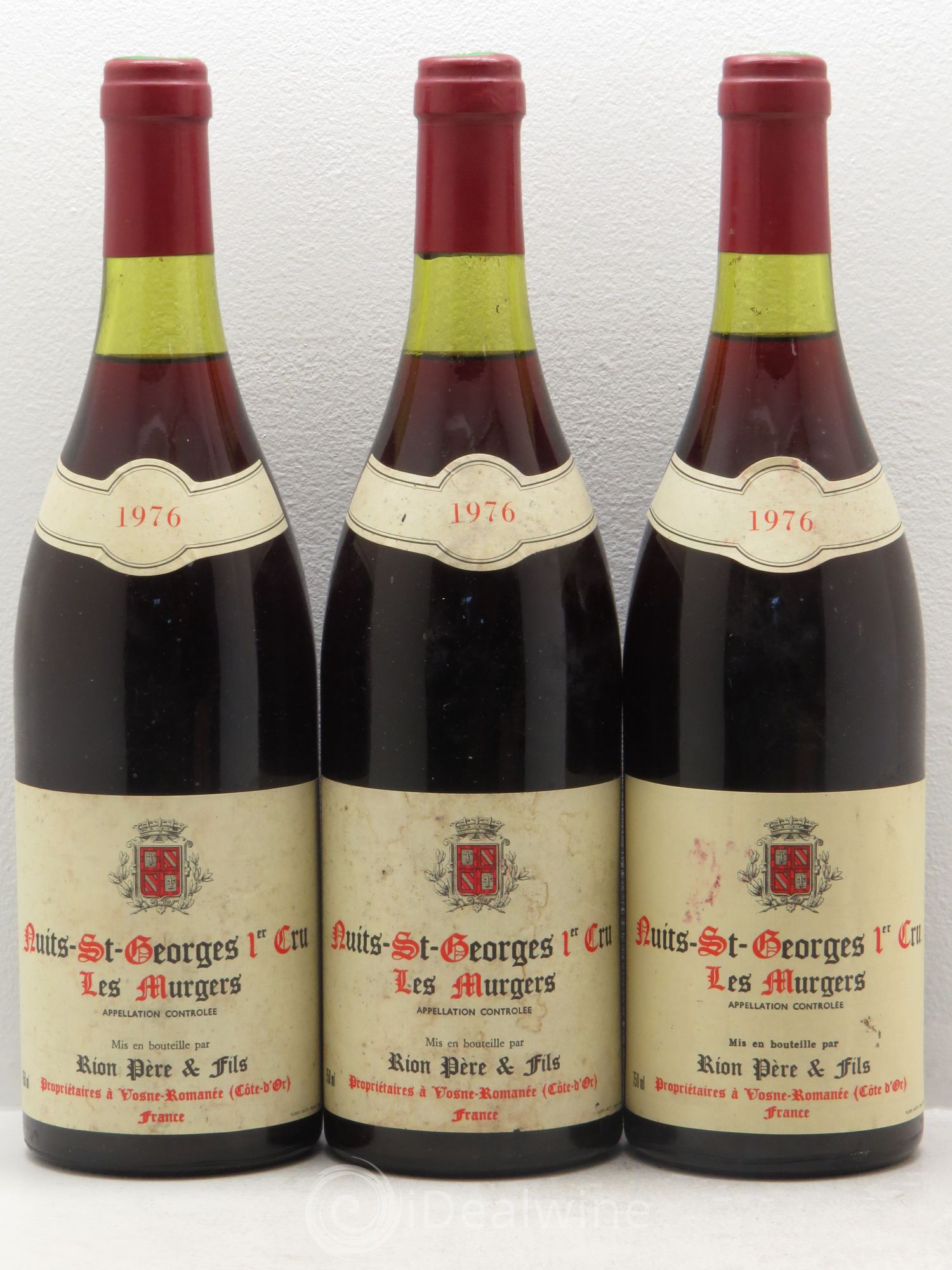Nuits-Saint-Georges 1er Cru Les Murgers 1976 - Lot de 3 bouteilles - 0