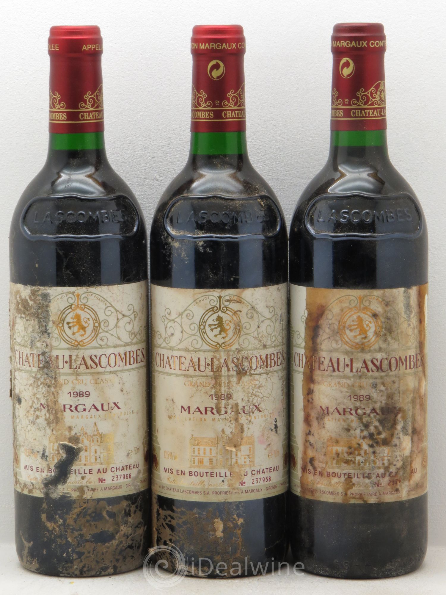 Château Lascombes 2ème Grand Cru Classé 1989 - Lot de 3 bouteilles - 0