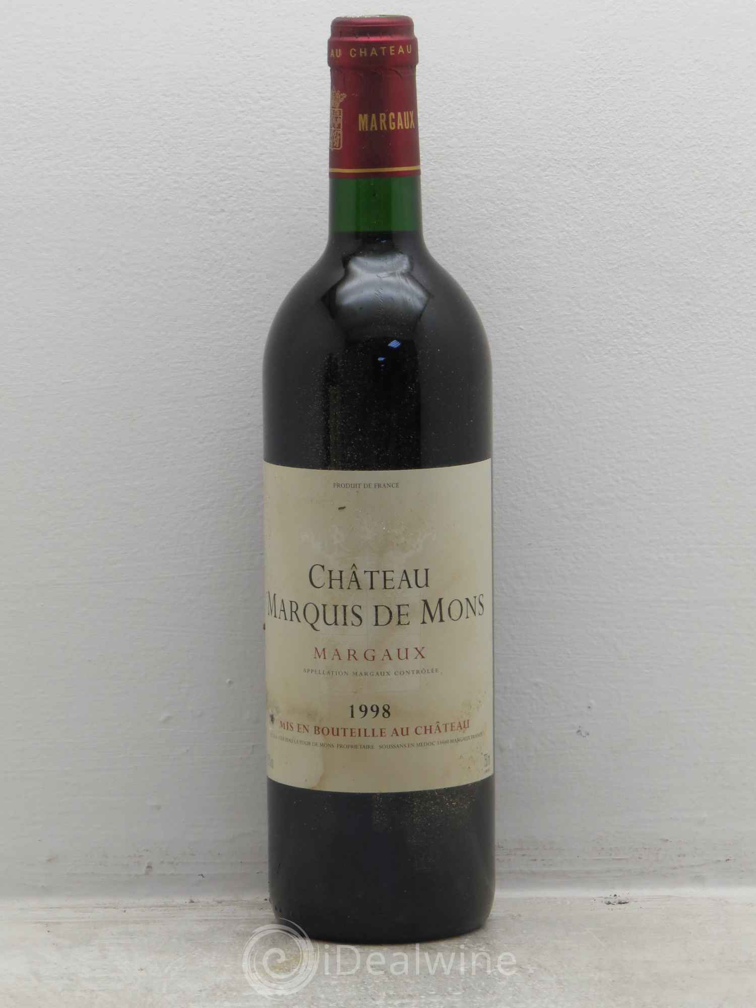 Marquis de Mons (sans prix de réserve) 1998 - Lot de 12 bouteilles - 0