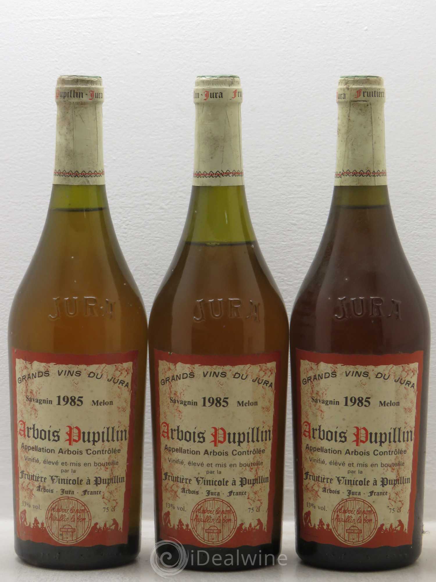 Arbois Pupillin Fruitière vinicole Savagnin Melon 1985 - Posten von 3 Flaschen - 0