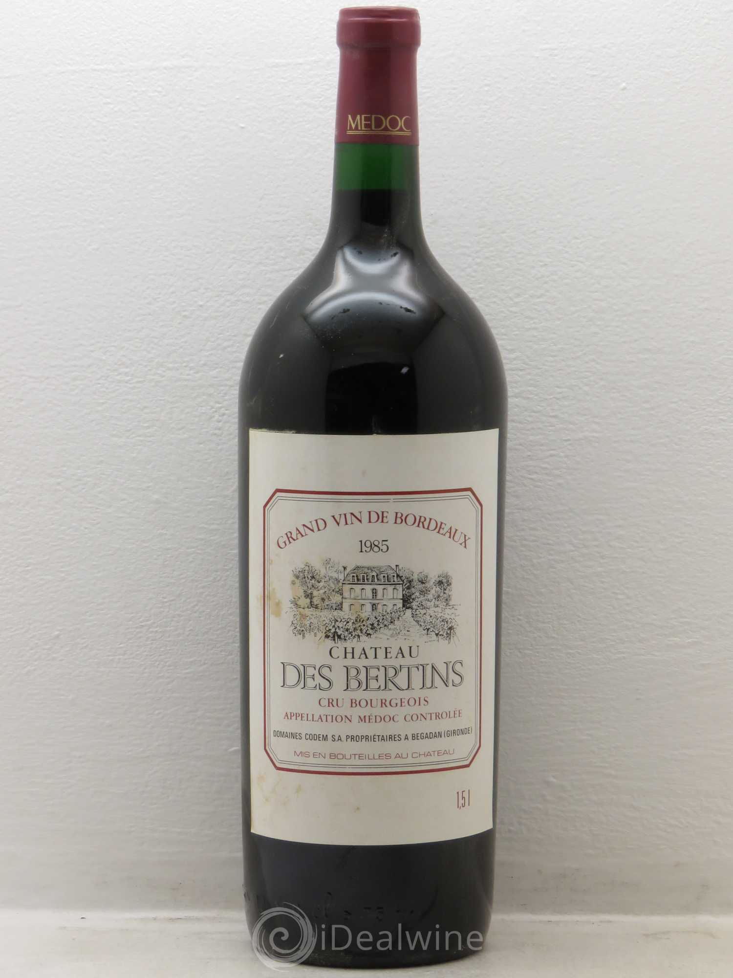 Château les Bertins Cru Bourgeois 1985 - Lot de 1 magnum - 0