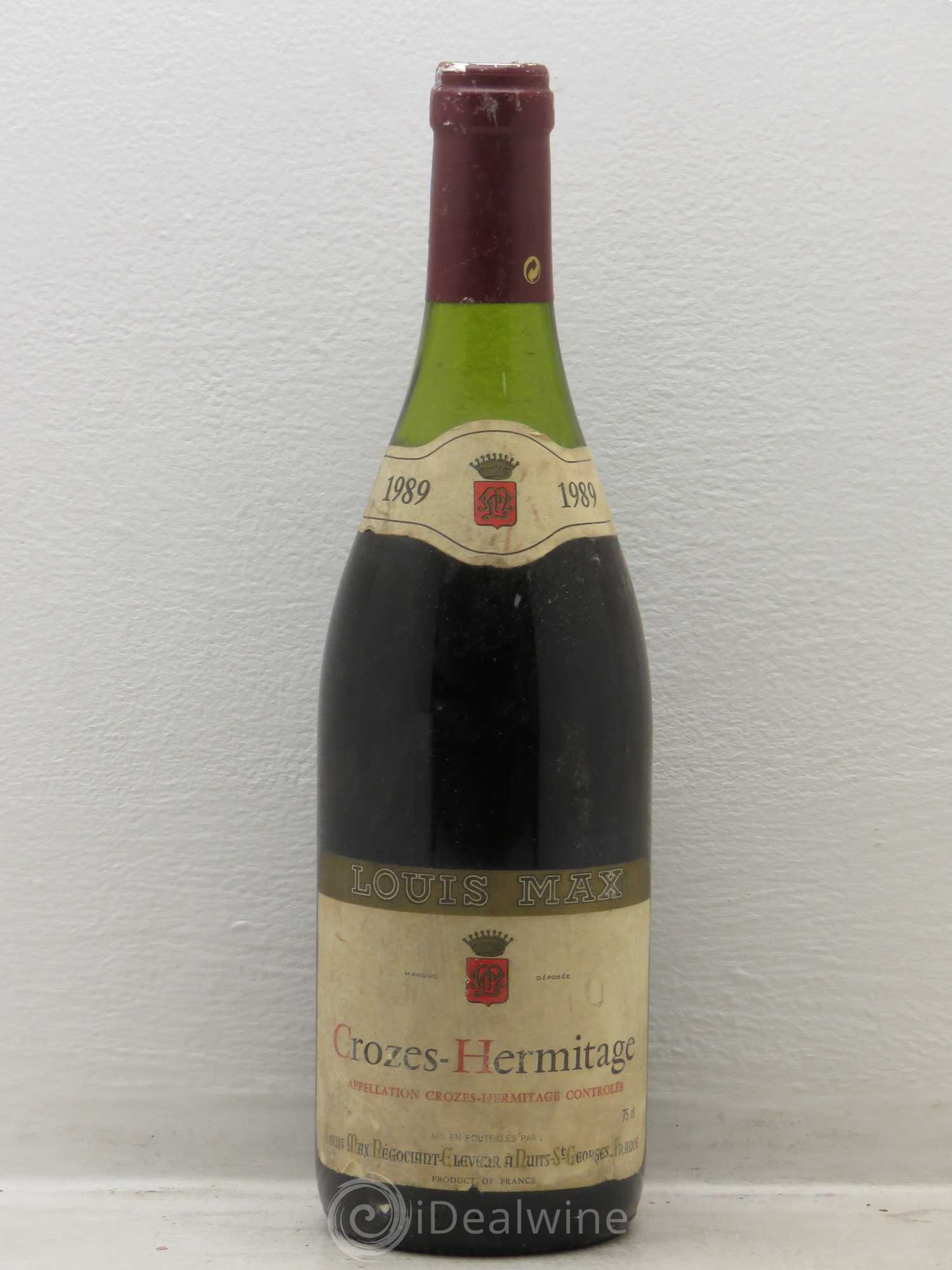 Crozes-Hermitage Louis Max (sans prix de réserve) 1989 - Lot de 6 bouteilles - 0