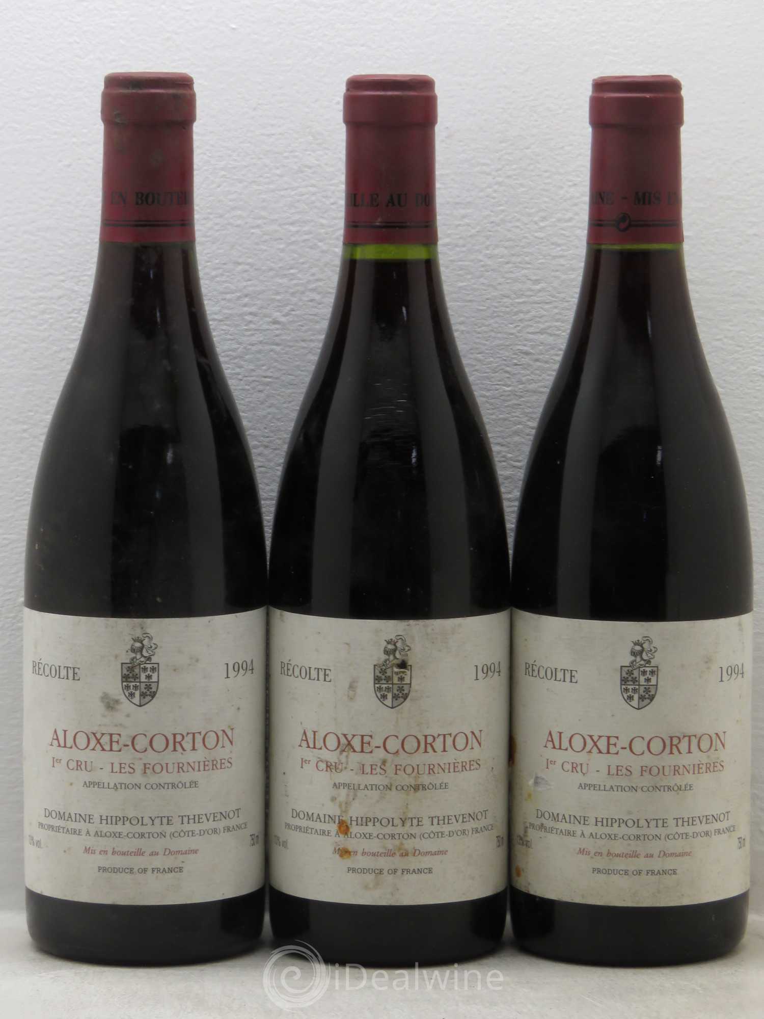 Aloxe-Corton 1er Cru Domaine Thevenot 1994 - Posten von 3 Flaschen - 0