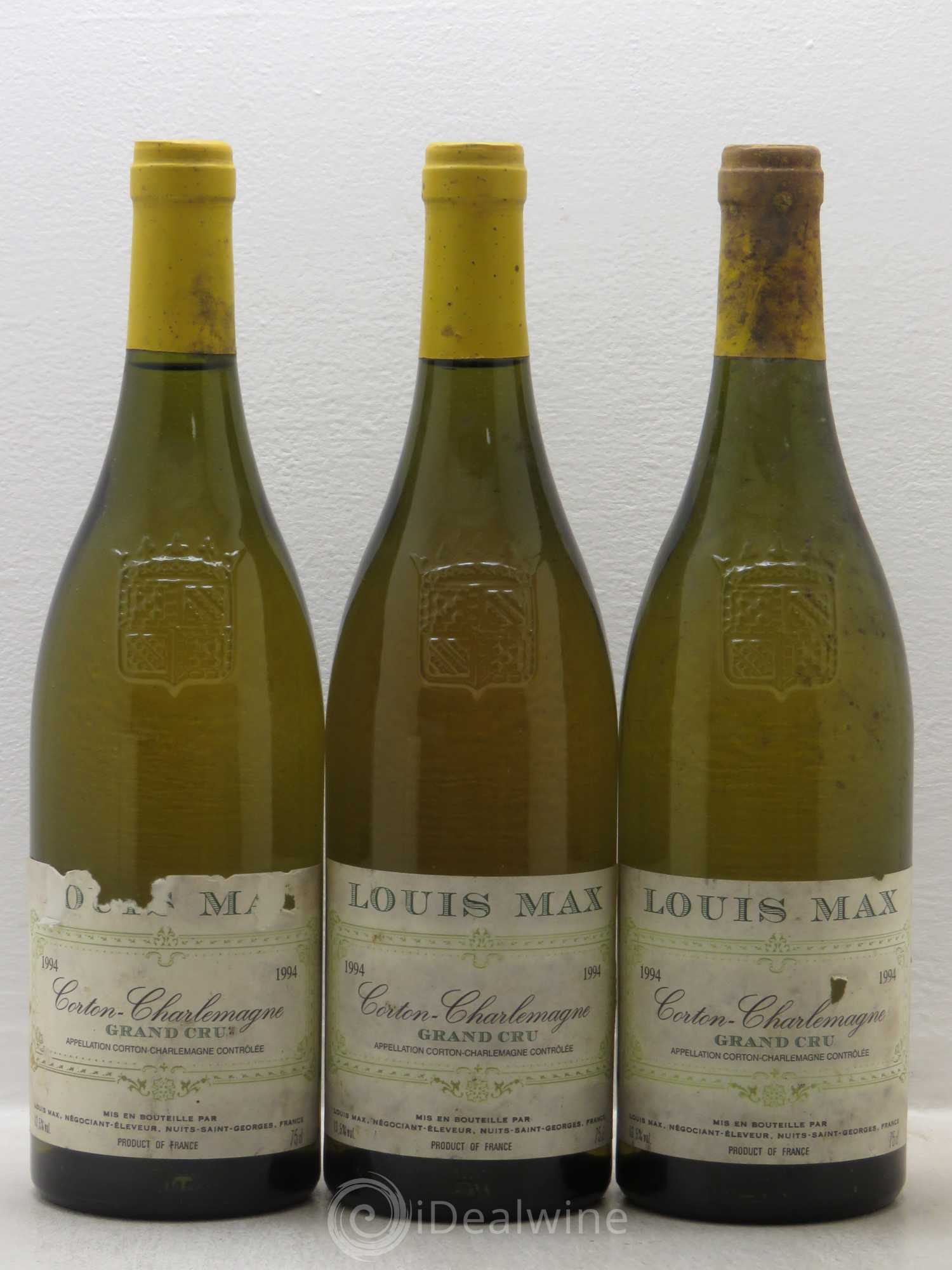 Corton-Charlemagne Grand Cru Louis Max 1994 - Lot de 3 bouteilles - 0
