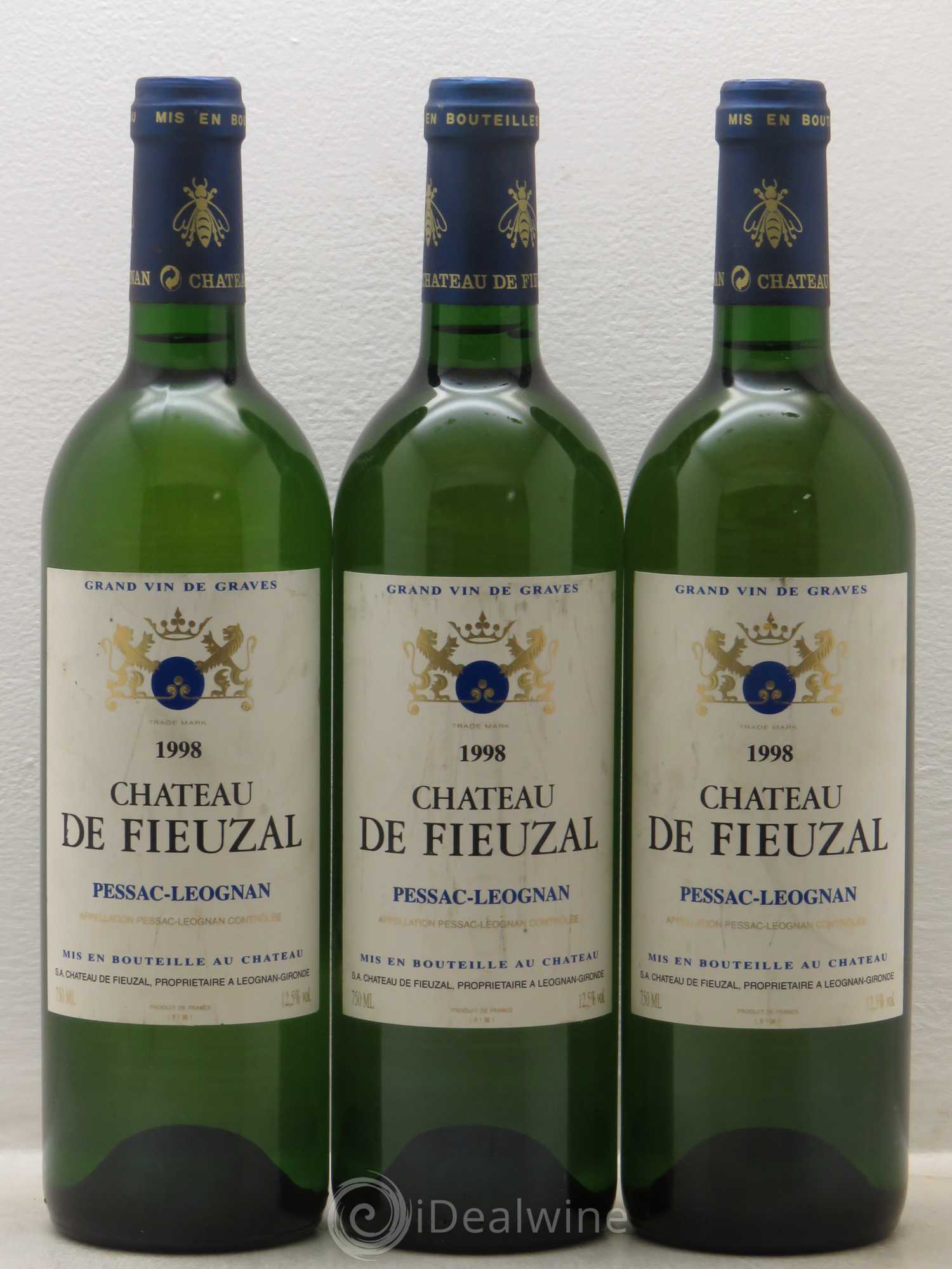 Château de Fieuzal 1998 - Lot de 3 bouteilles - 0