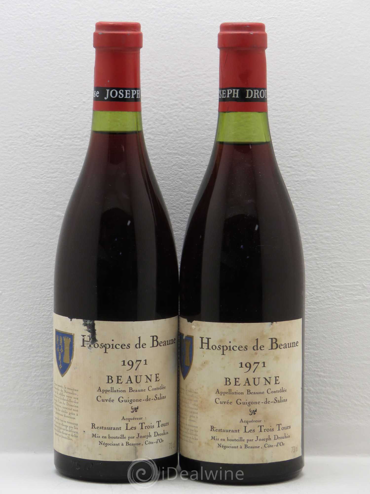 Beaune 1er Cru Hospices de Beaune Cuvée Guigone de Salin - Mise Joseph Drouhin 1971 - Lotto di 2 bottiglie - 0