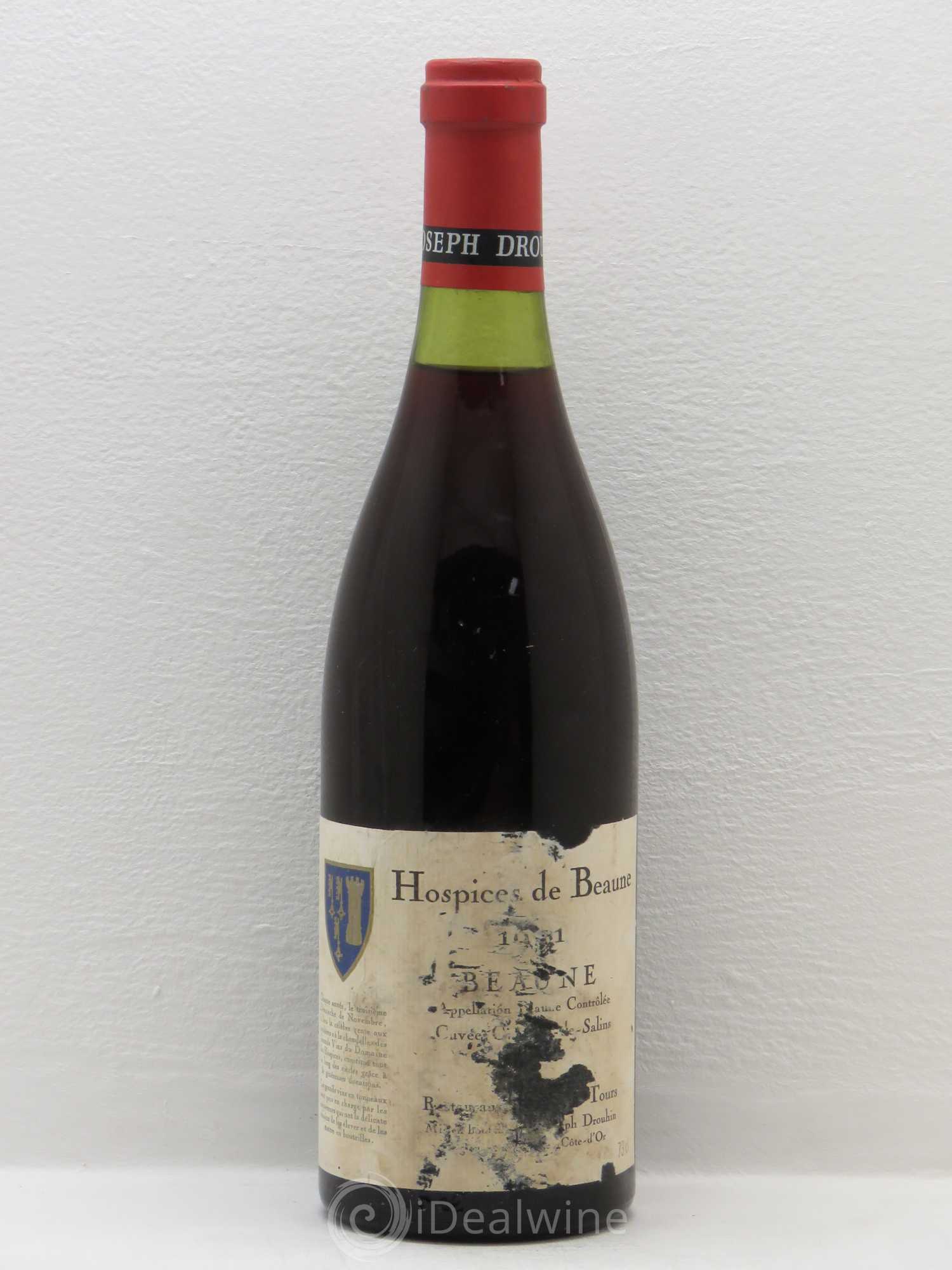 Beaune 1er Cru Hospices de Beaune Cuvée Guigone de Salin - Mise Joseph Drouhin - millésime illisible (supposé 1971) - Posten von 1 Flasche - 0