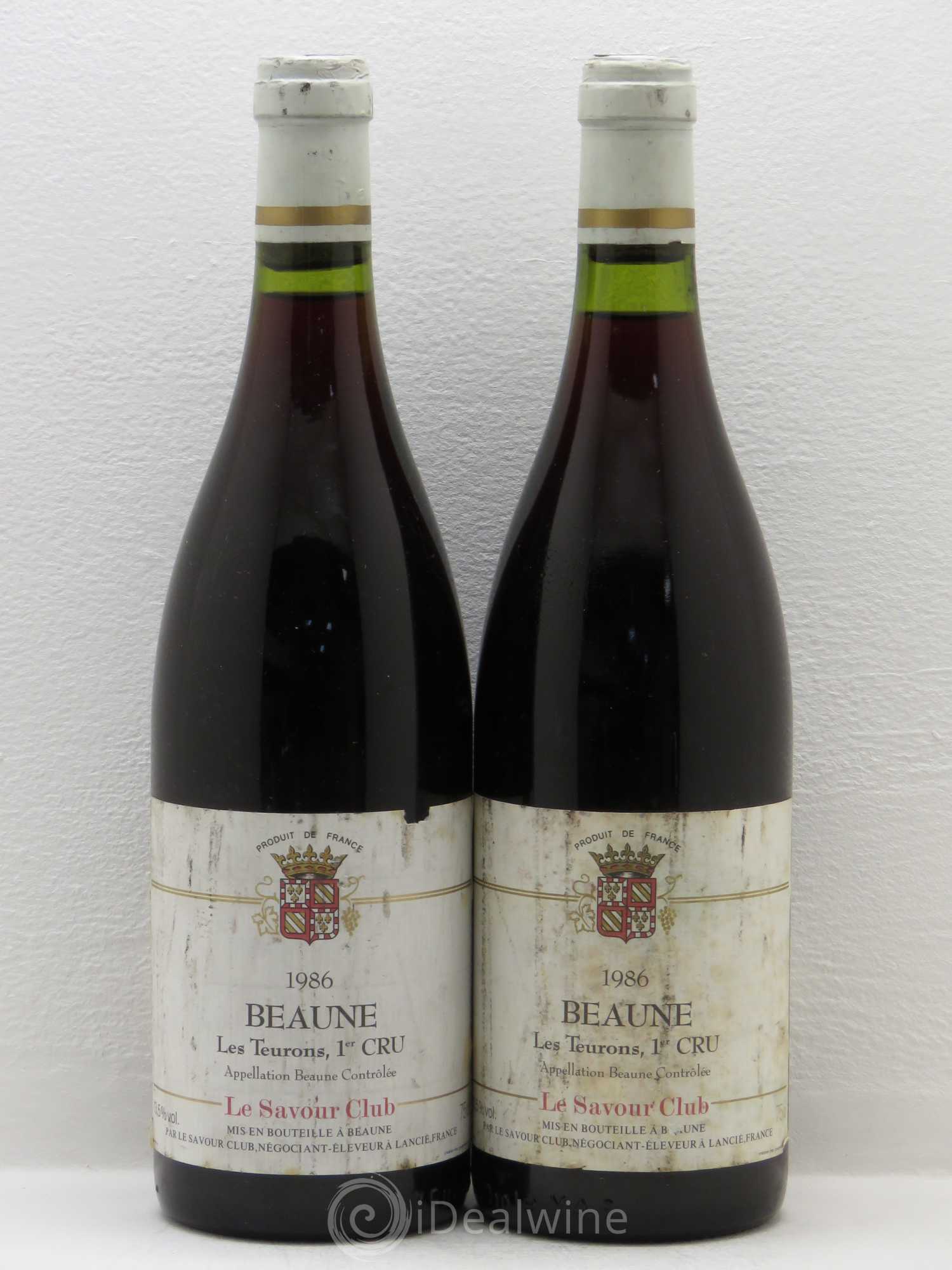 Beaune 1er Cru Les Teurons Savour Club (sans prix de réserve) 1986 - Posten von 2 Flaschen - 0