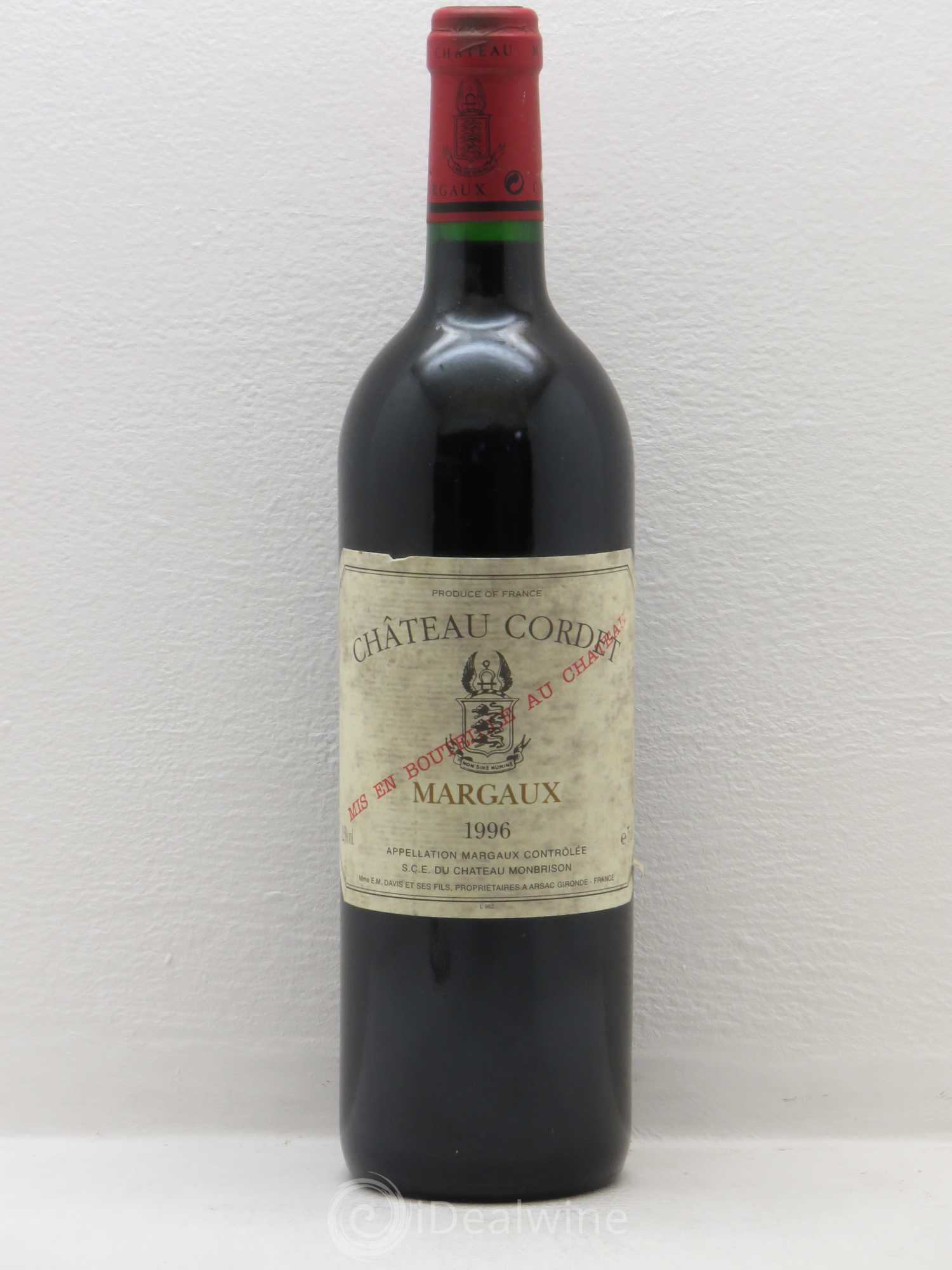 Bordeaux Château Cordet Margaux 1996 - Posten von 1 Flasche - 0