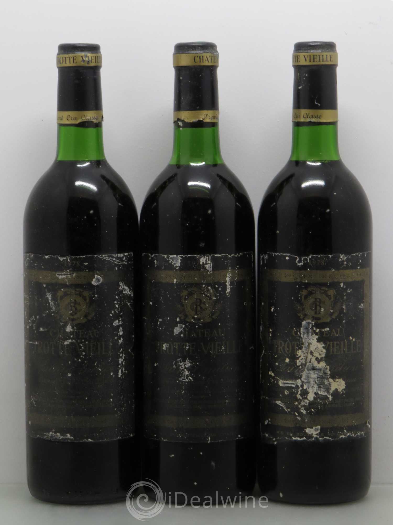 Château Trotte Vieille 1er Grand Cru Classé B 1978 - Lot de 3 bouteilles - 0
