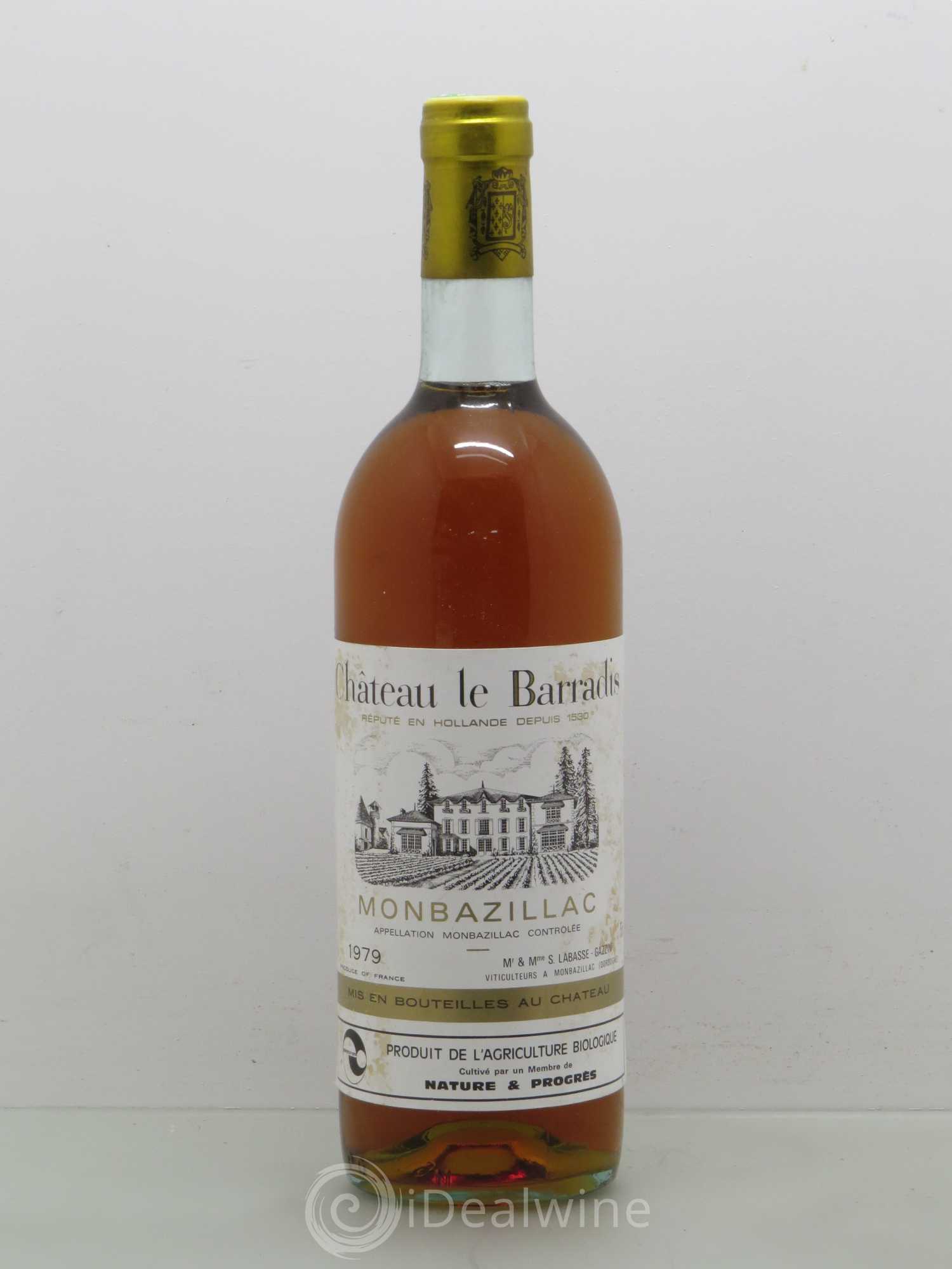 Monbazillac Château Le Barradis 1979 - Lot de 1 bouteille - 0