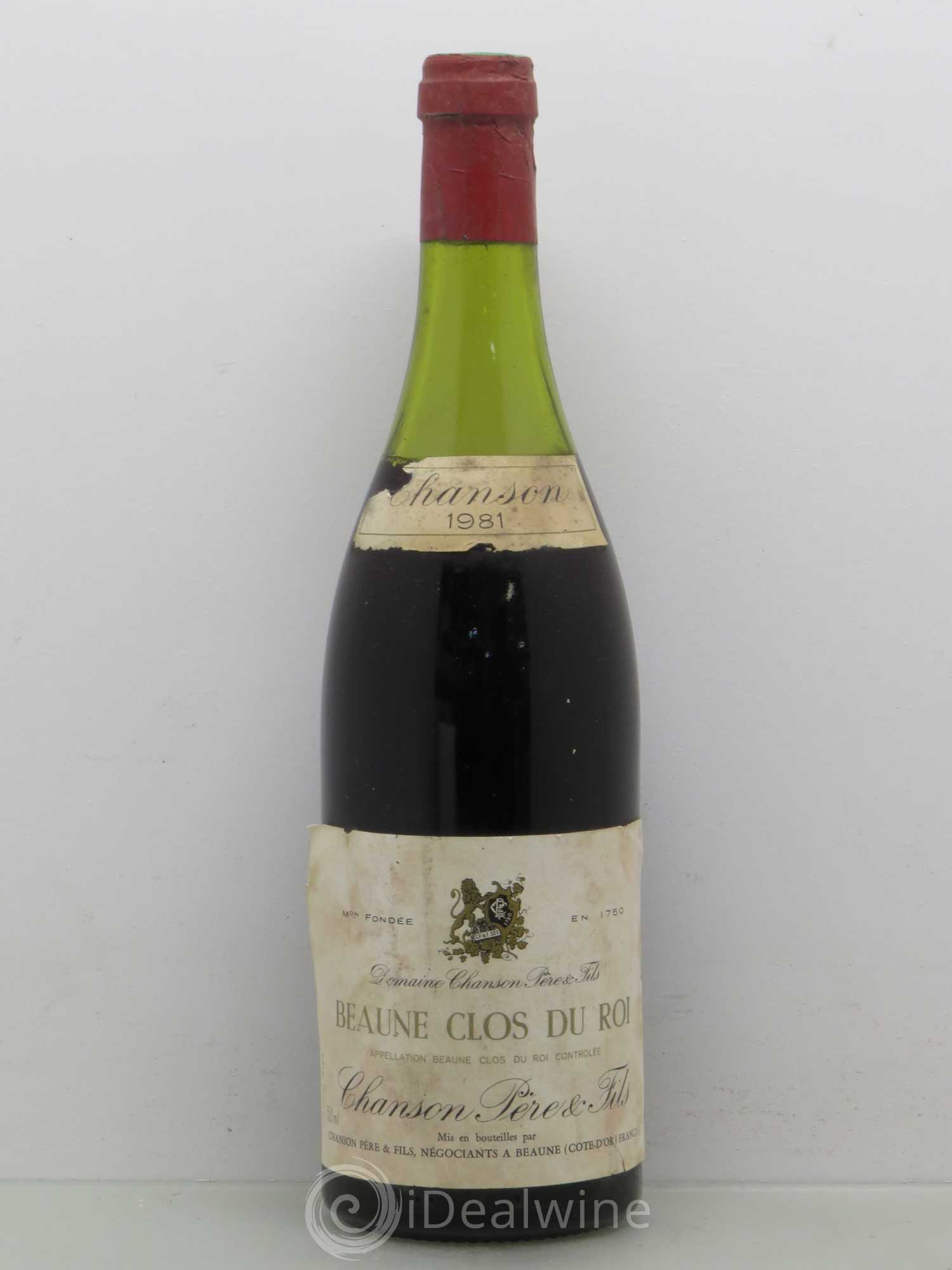 Beaune 1er Cru Clos Du Roi Chanson Pere Et Fils (sans prix de réserve) 1981 - Posten von 1 Flasche - 0