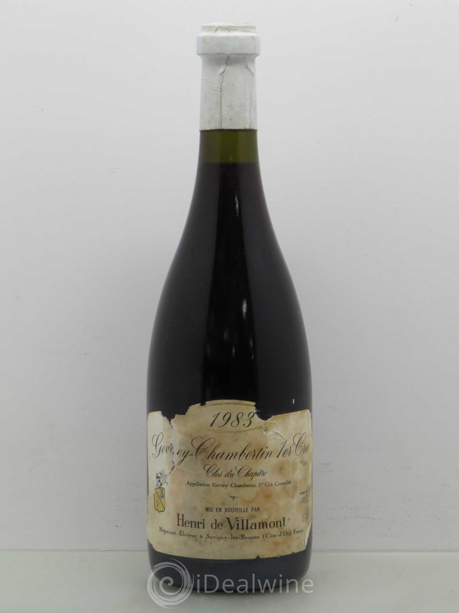 Gevrey-Chambertin 1er Cru Clos Du Chapitre Henri De Villamont 1983 - Posten von 1 Flasche - 0